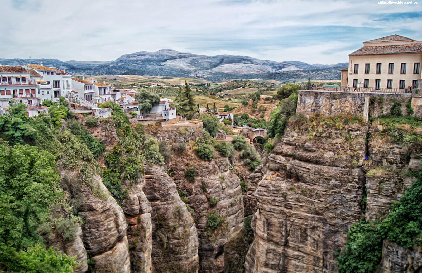 Malaga Wonderful Spanish Cliffside City Of Ronda Spain HD Desktop