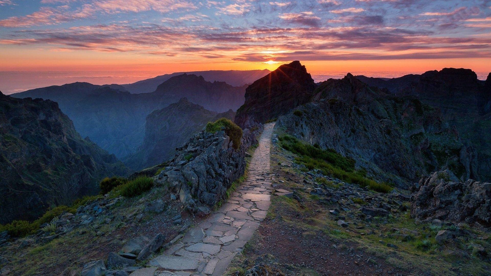Wallpaper Madeira Mountains Portugal