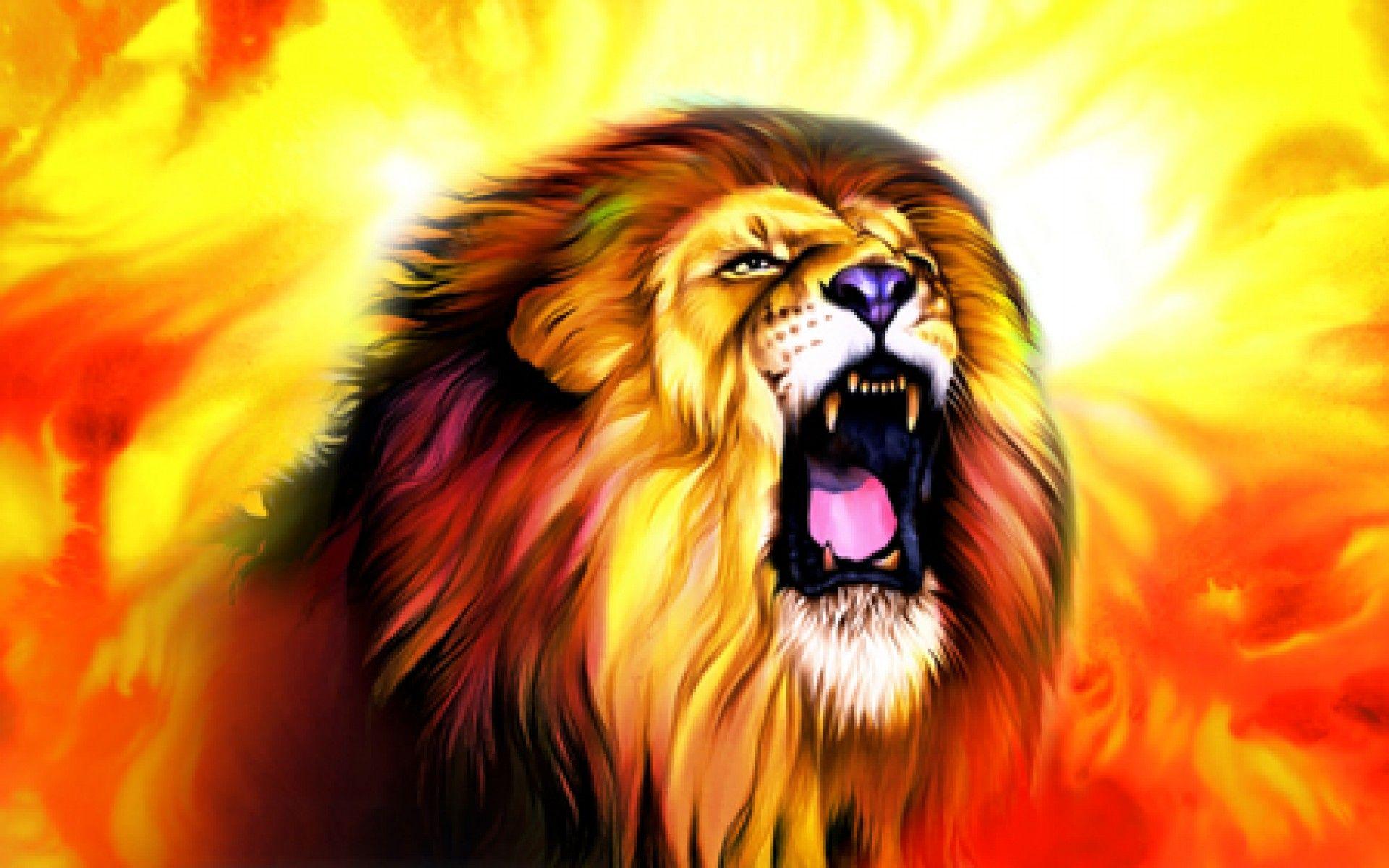 Lion Roaring Wallpaper
