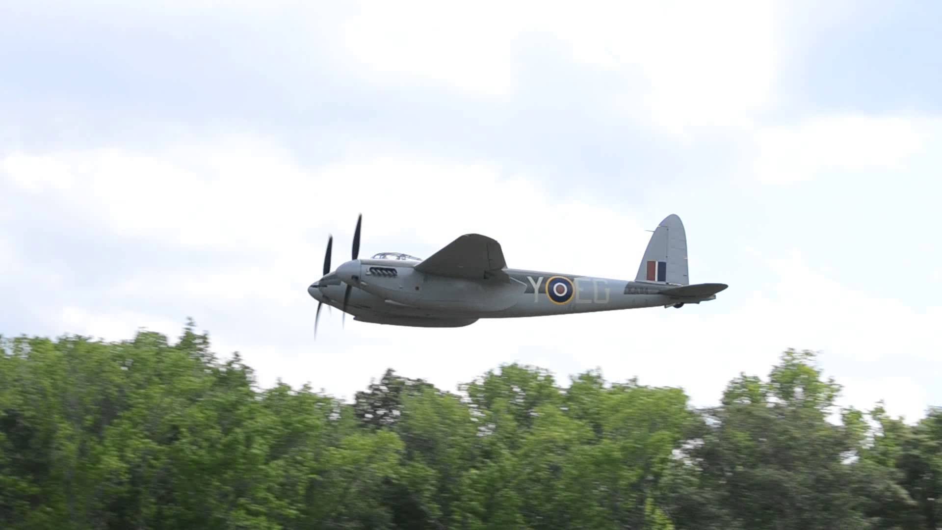 De Havilland DH 98 Mosquito Low Flyby 2014 Warbirds Over The Beach