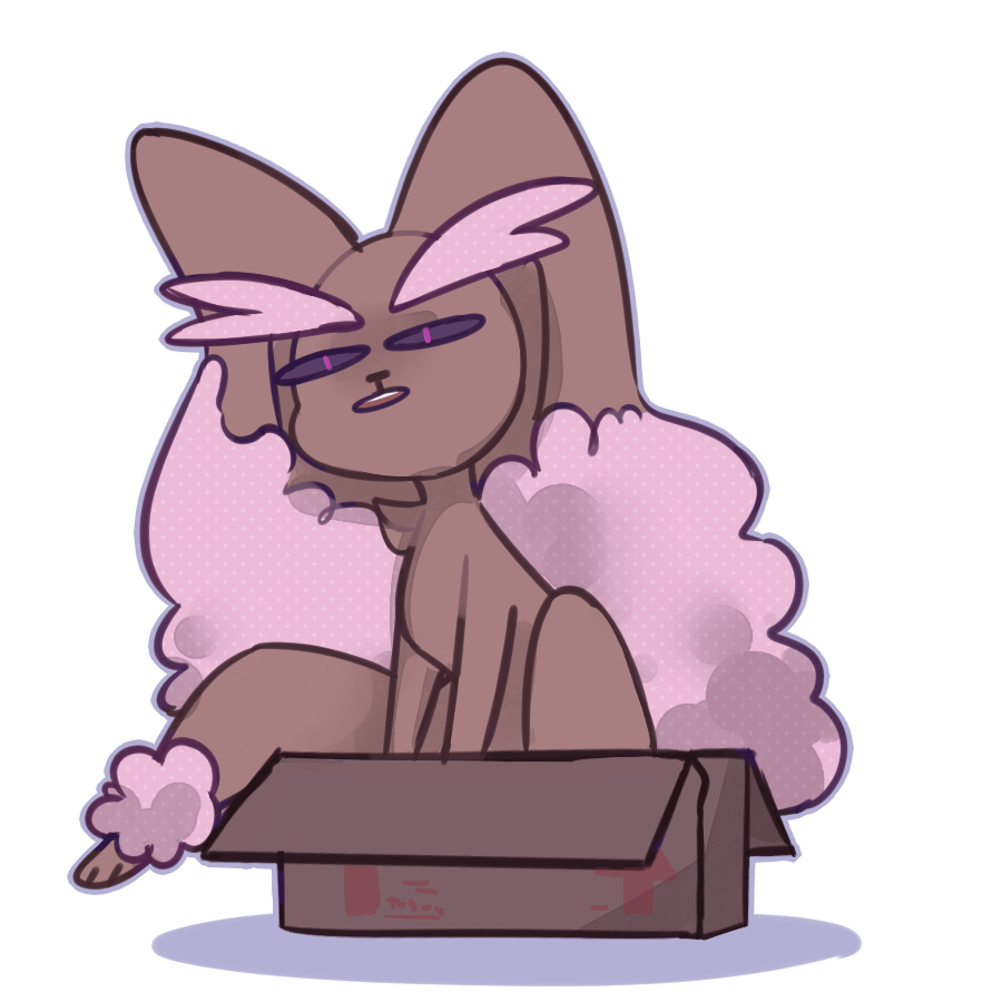 Shiny Lopunny in a box. Pokémon