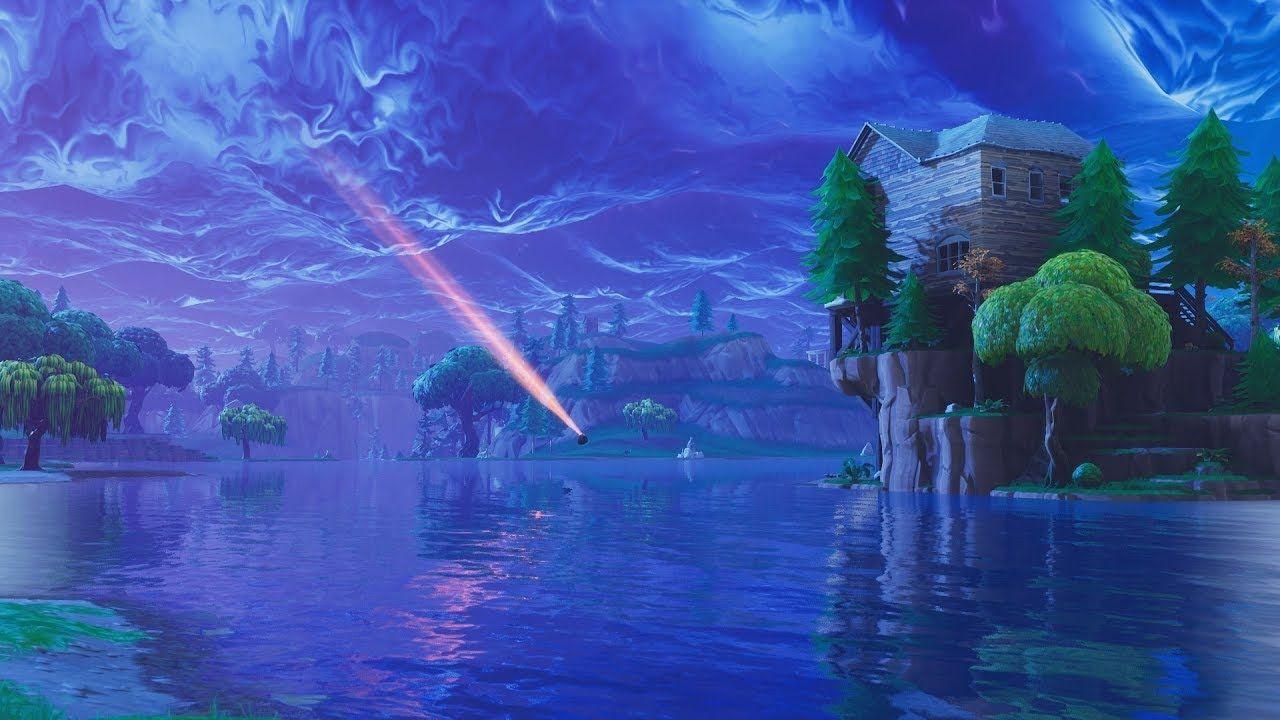Fortnite with Meteors Background
