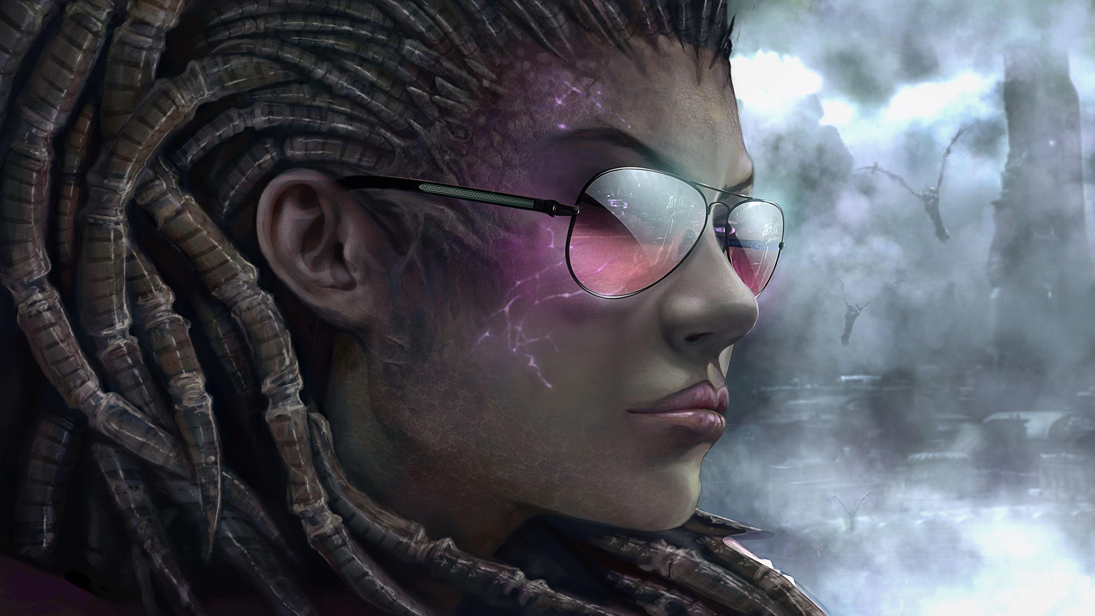 Image StarCraft Sarah Kerrigan Dreads Face Fantasy Games 3840x2160