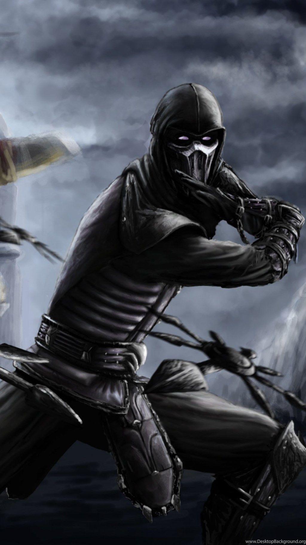 Download Wallpaper 1080x1920 Mortal Kombat, Noob Saibot, Mask