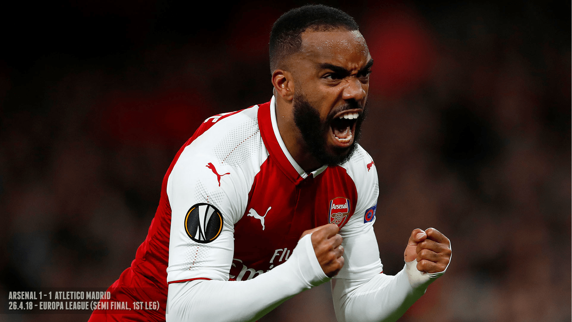 Wallpaper every game. Lacazette against Atletico