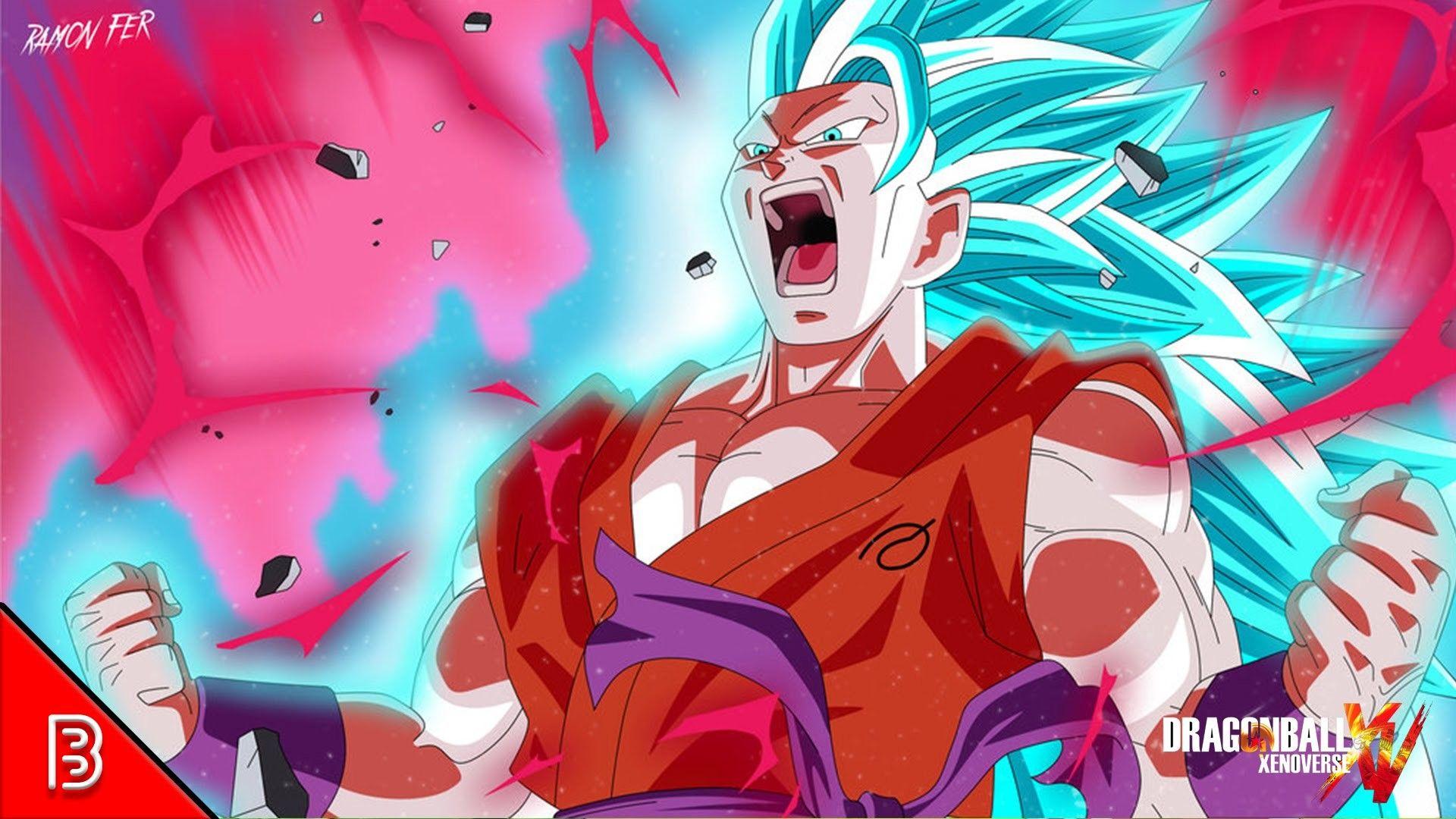 Son Goku SSJ Blue Kaioken 4K Wallpaper : r/dragonballfighterz