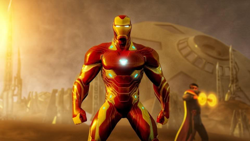 Desktop wallpaper iron man, vibranium suit, avengers: infinity war