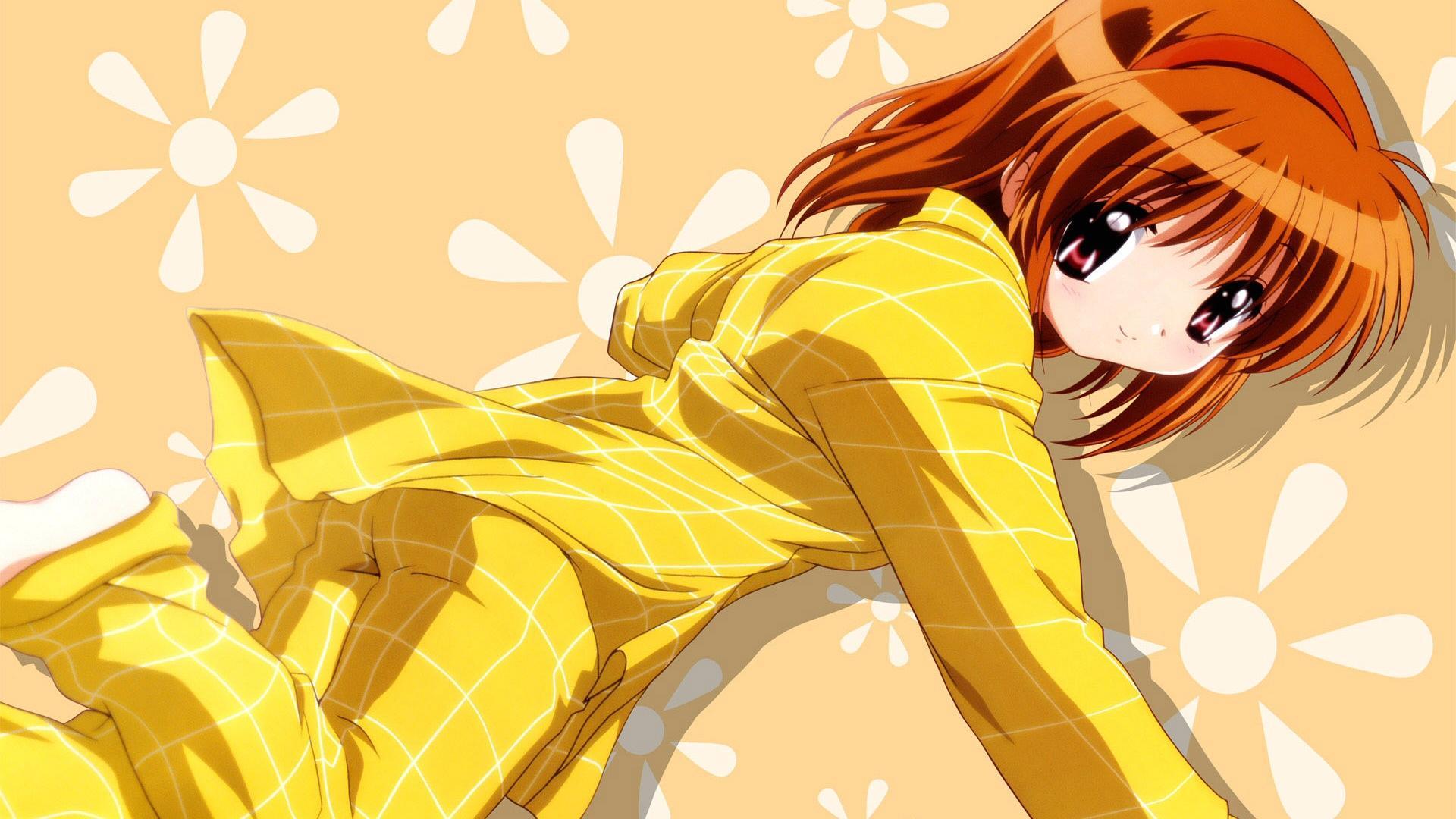Wallpapers Orange Air Girl Anime