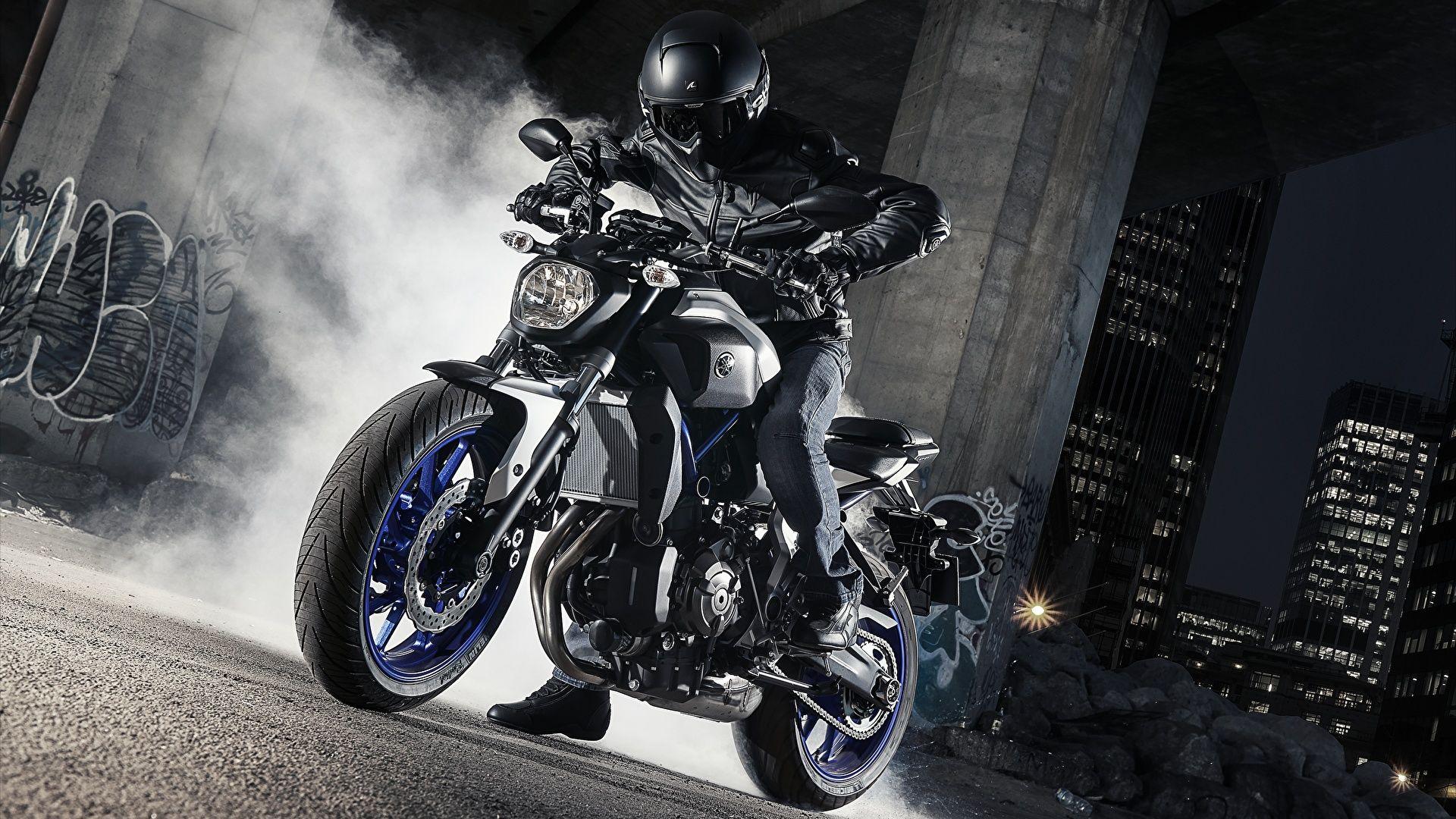 Picture Yamaha Helmet 2015 17 MT 07 Motorcycles 1920x1080