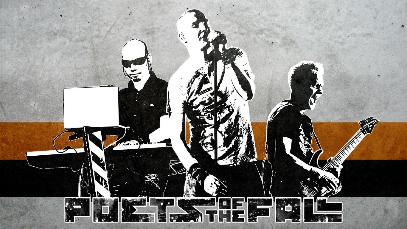 Download wallpaper 1366x768 poets of the fall, band, members