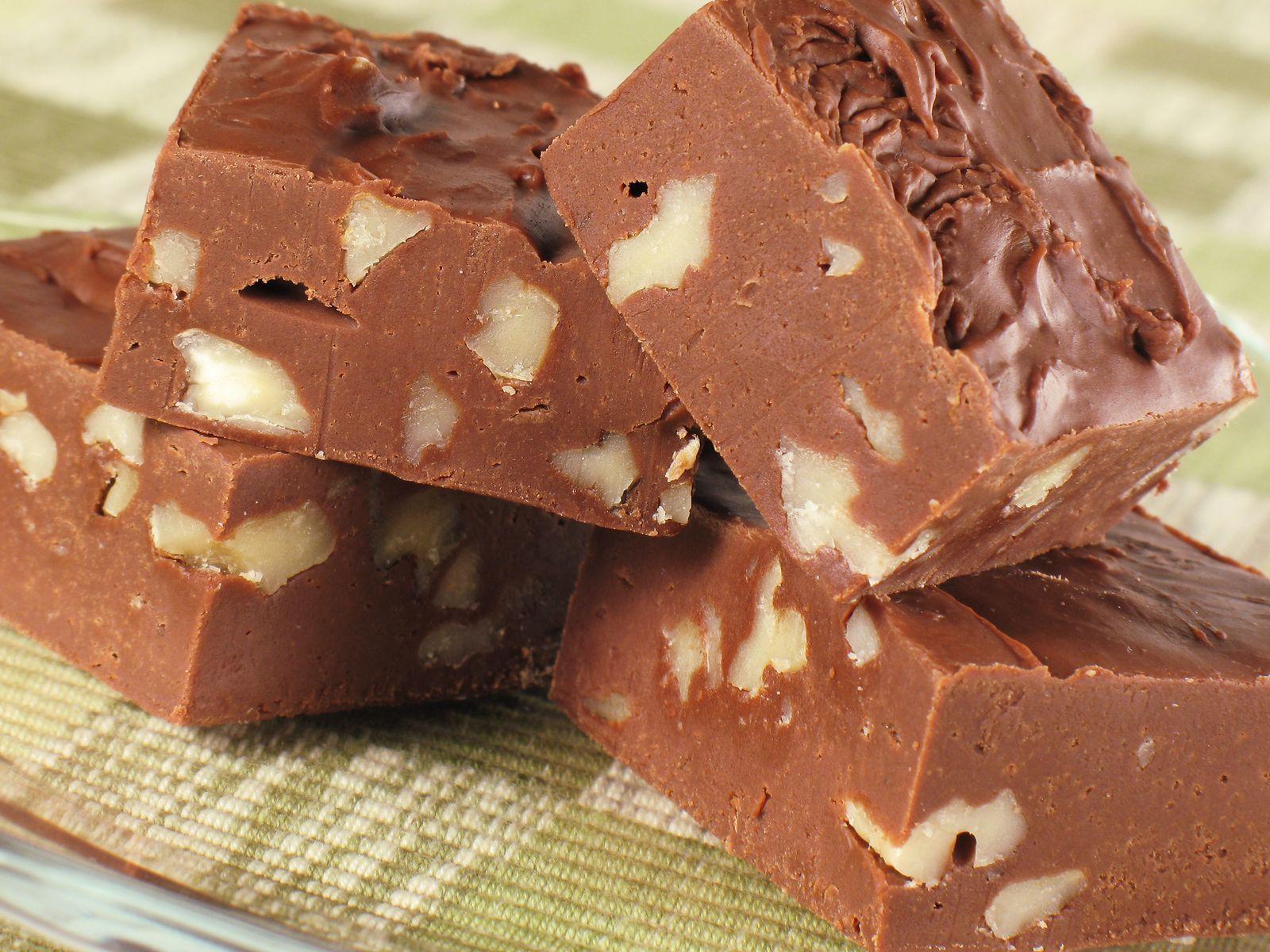 Quick, easy and simple recipe for Fast and Fancy Fudge with walnuts