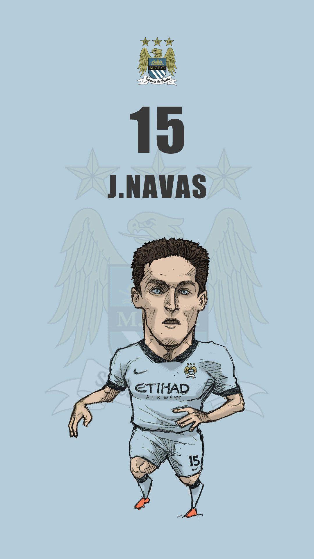 Manchester city fan art for mobile wallpaper Jesus Navas. Soccer