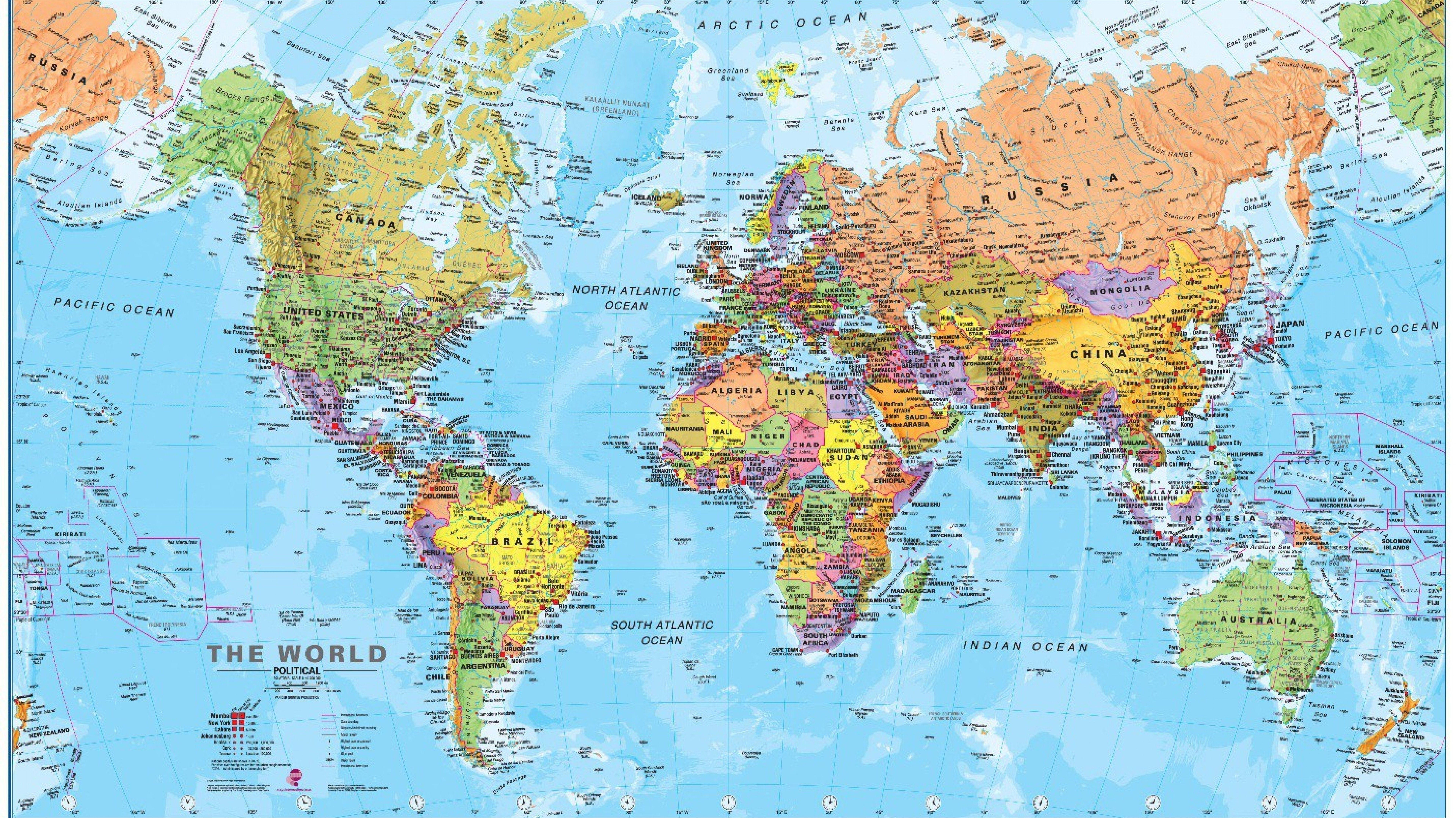 World Political Map 4k Resolution Political Map Wallpapers - Wallpaper Cave