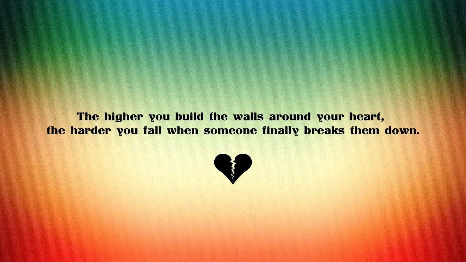 wallpaper heart broken quotes