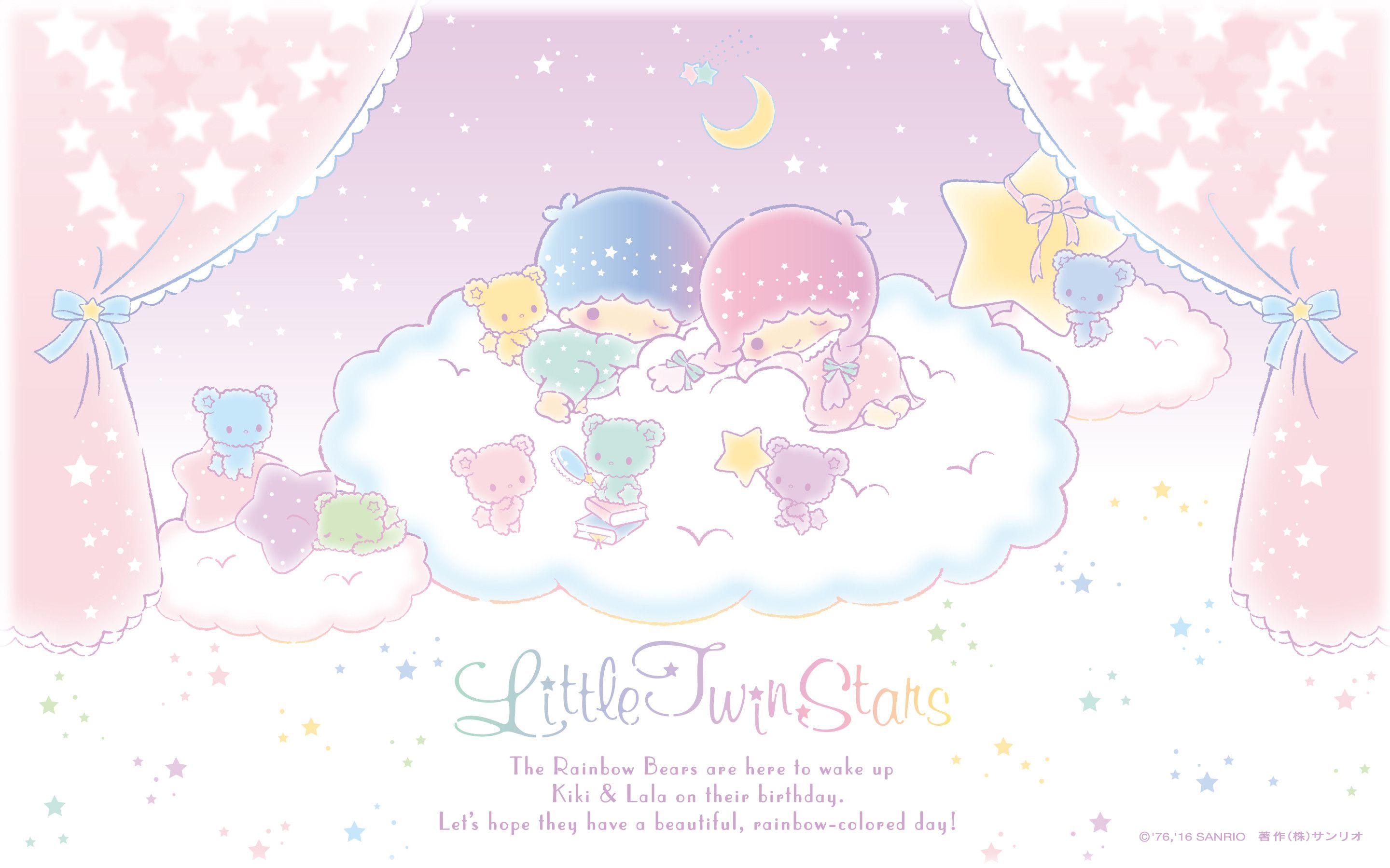 Little Twin Stars Wallpaper - BAHIA HAHA