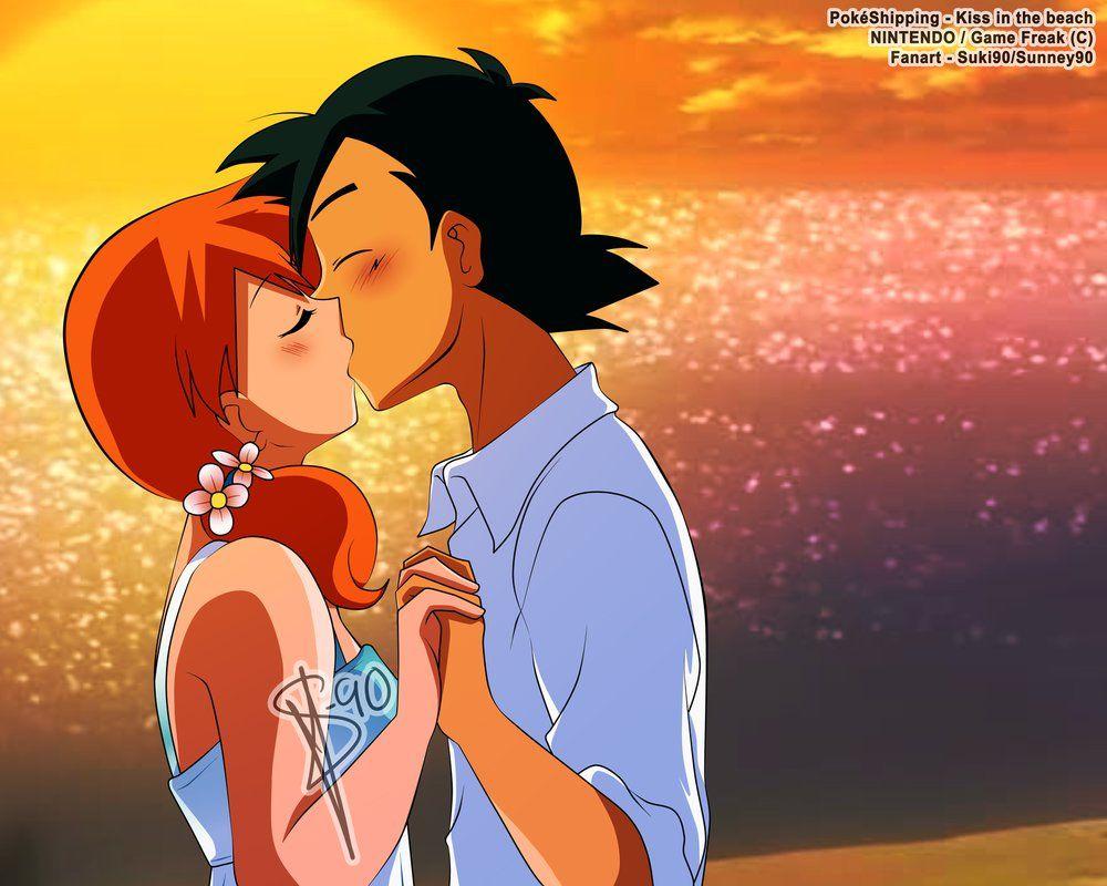 Pokemon - Ash and Misty - Kiss in the beach
