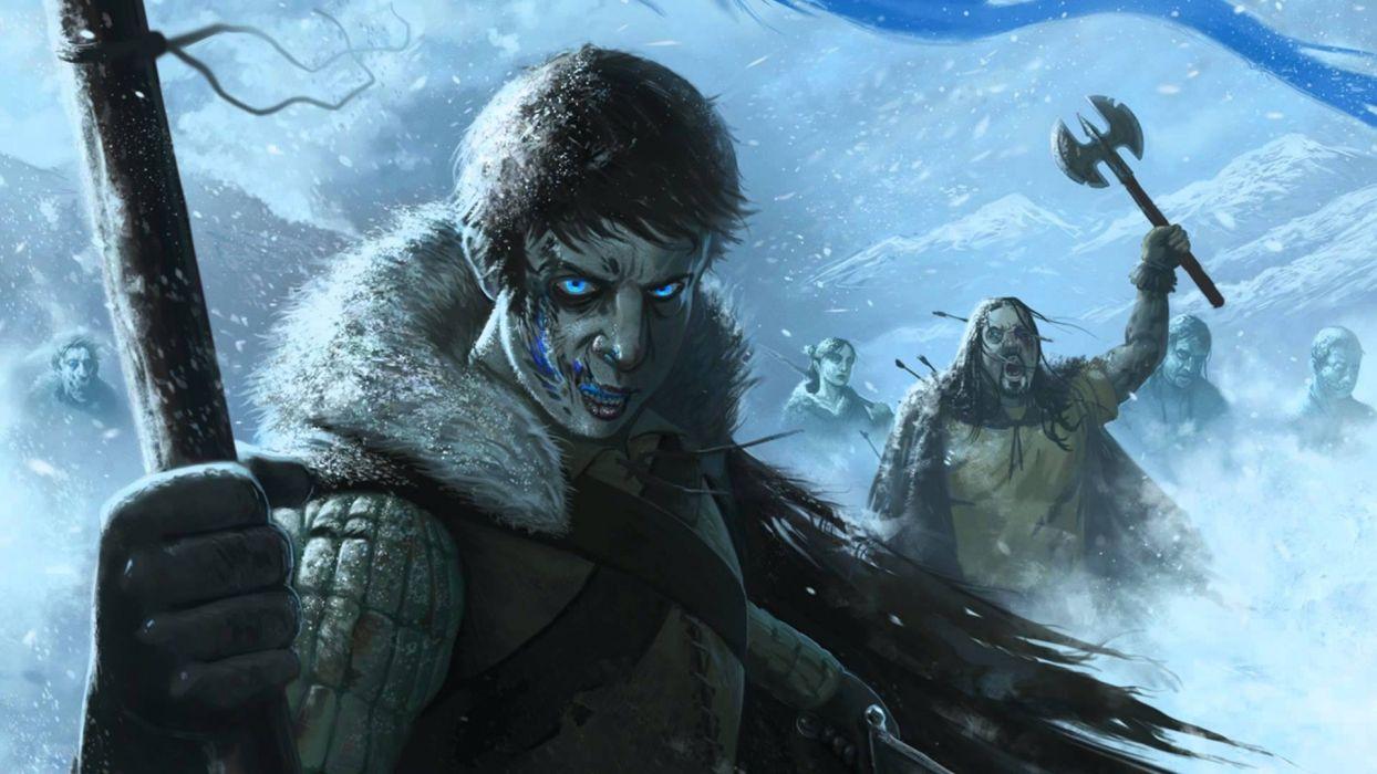 Game of Thrones Song of Ice and Fire Drawing White Walkers Zombies