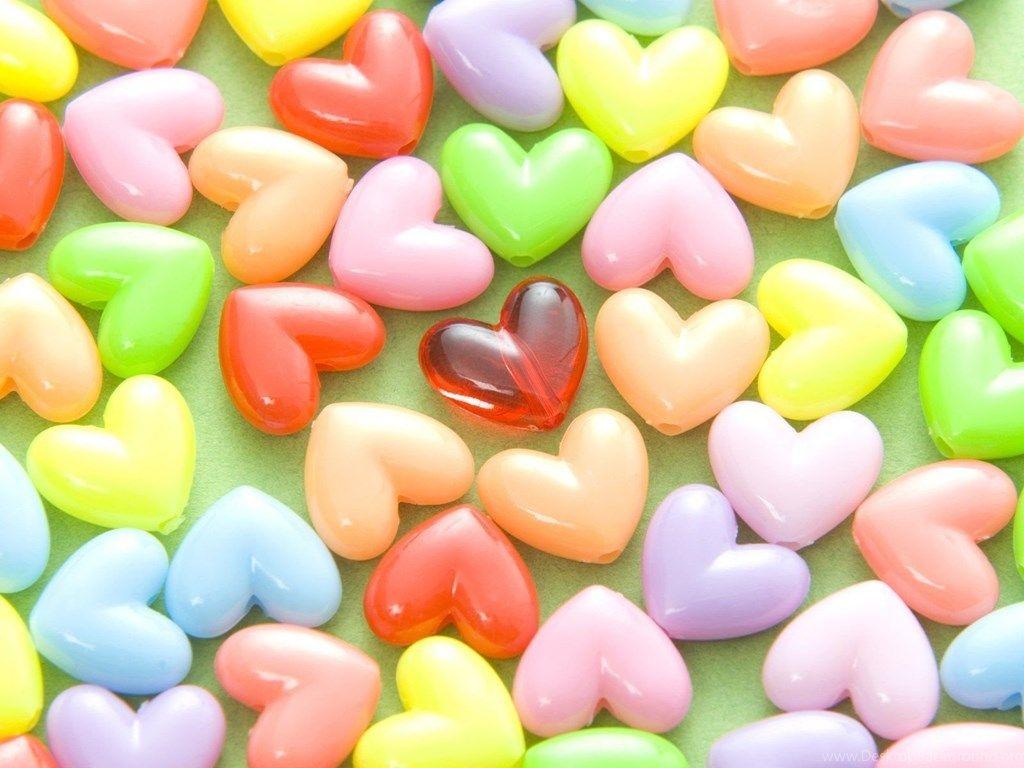 Valentines Day Hearts Candy Wallpaper