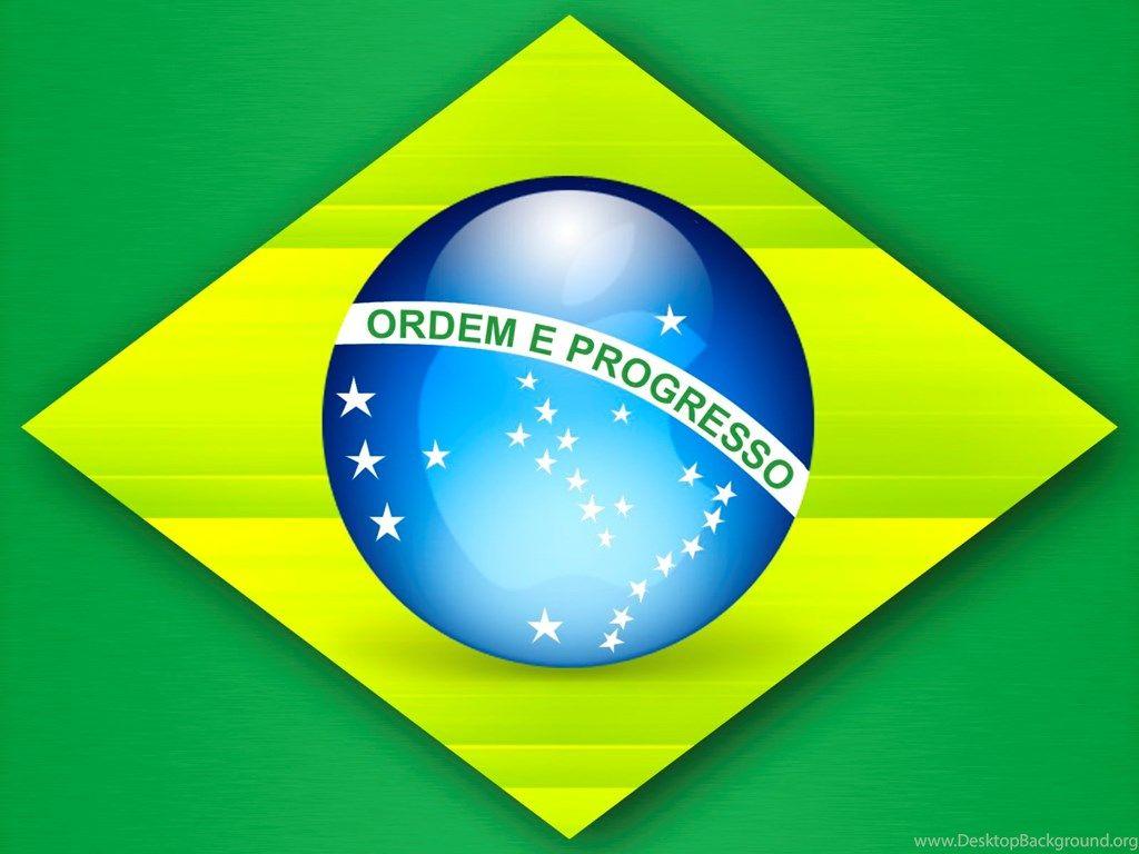 Brazilian Flag 3D Wallpaper HD Desktop Background