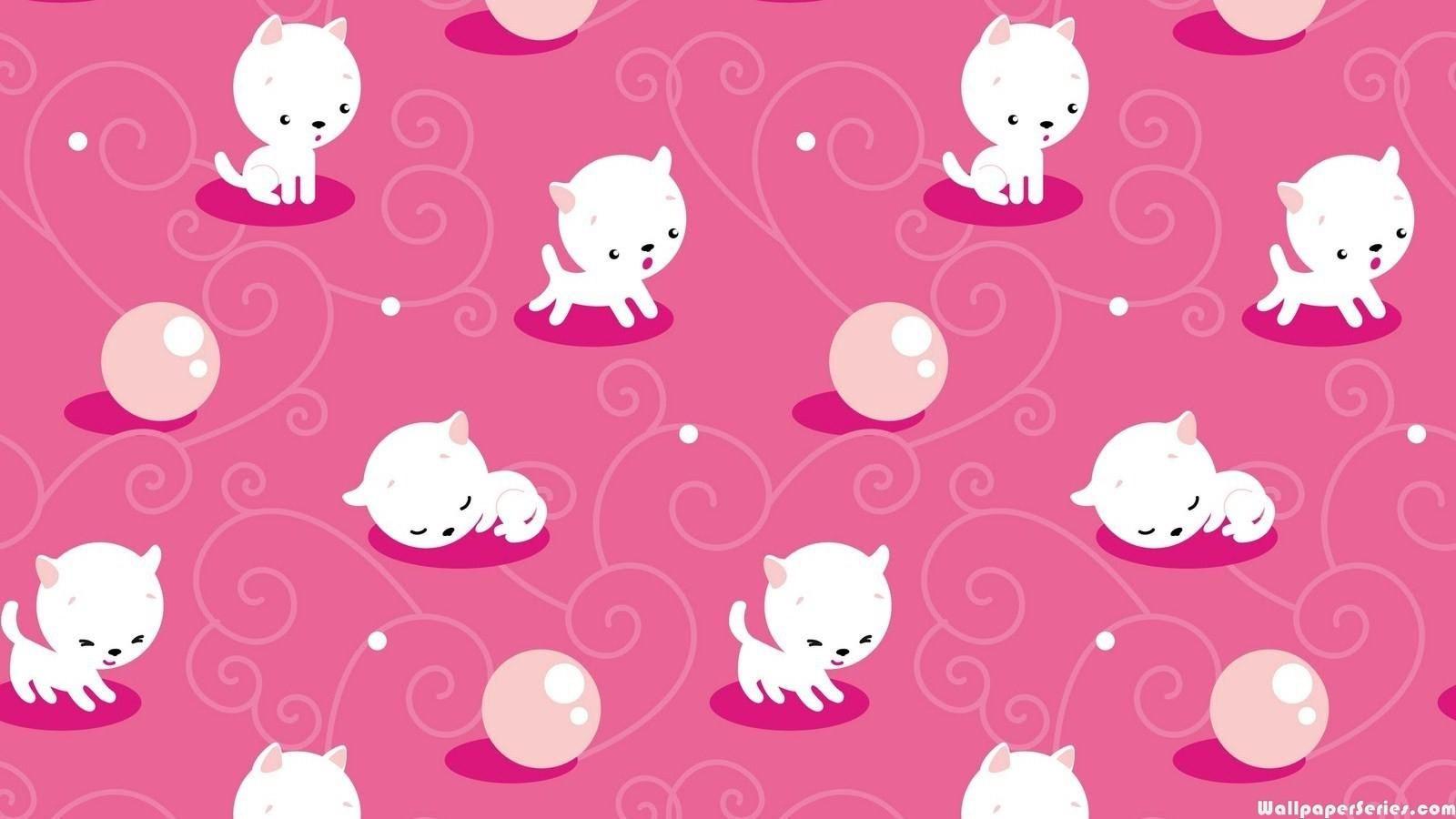 HD Cute Cat Pattern Wallpaper