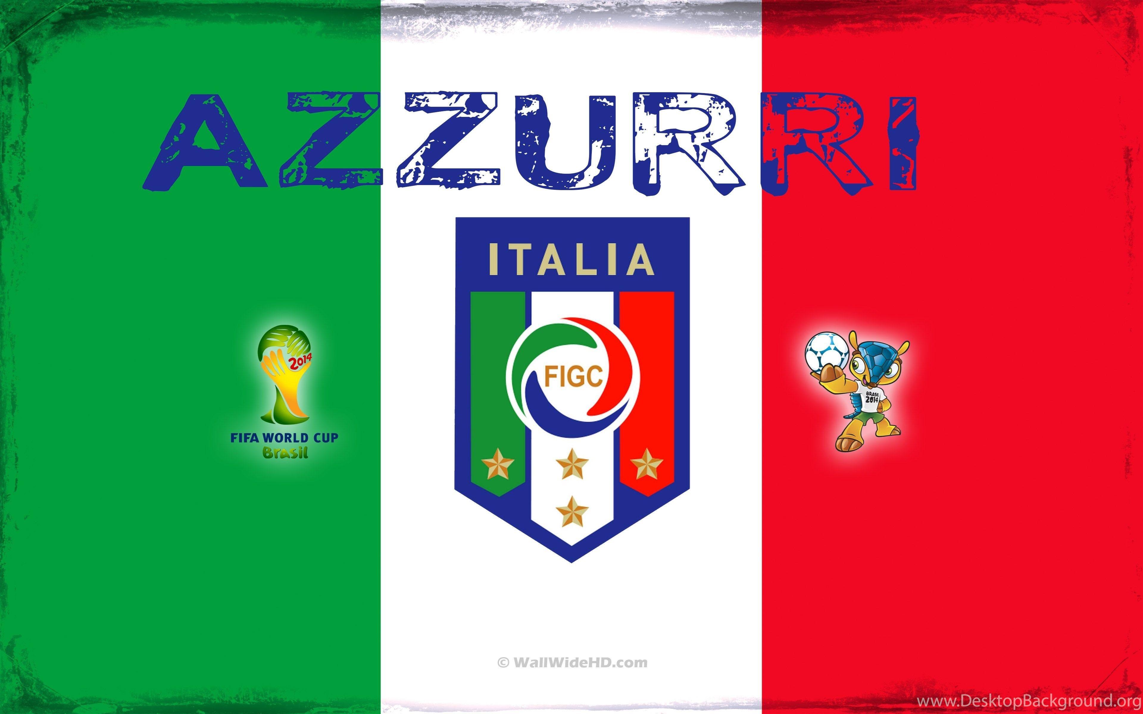 Azzurri 2014 Italia Football Crest Logo World Cup