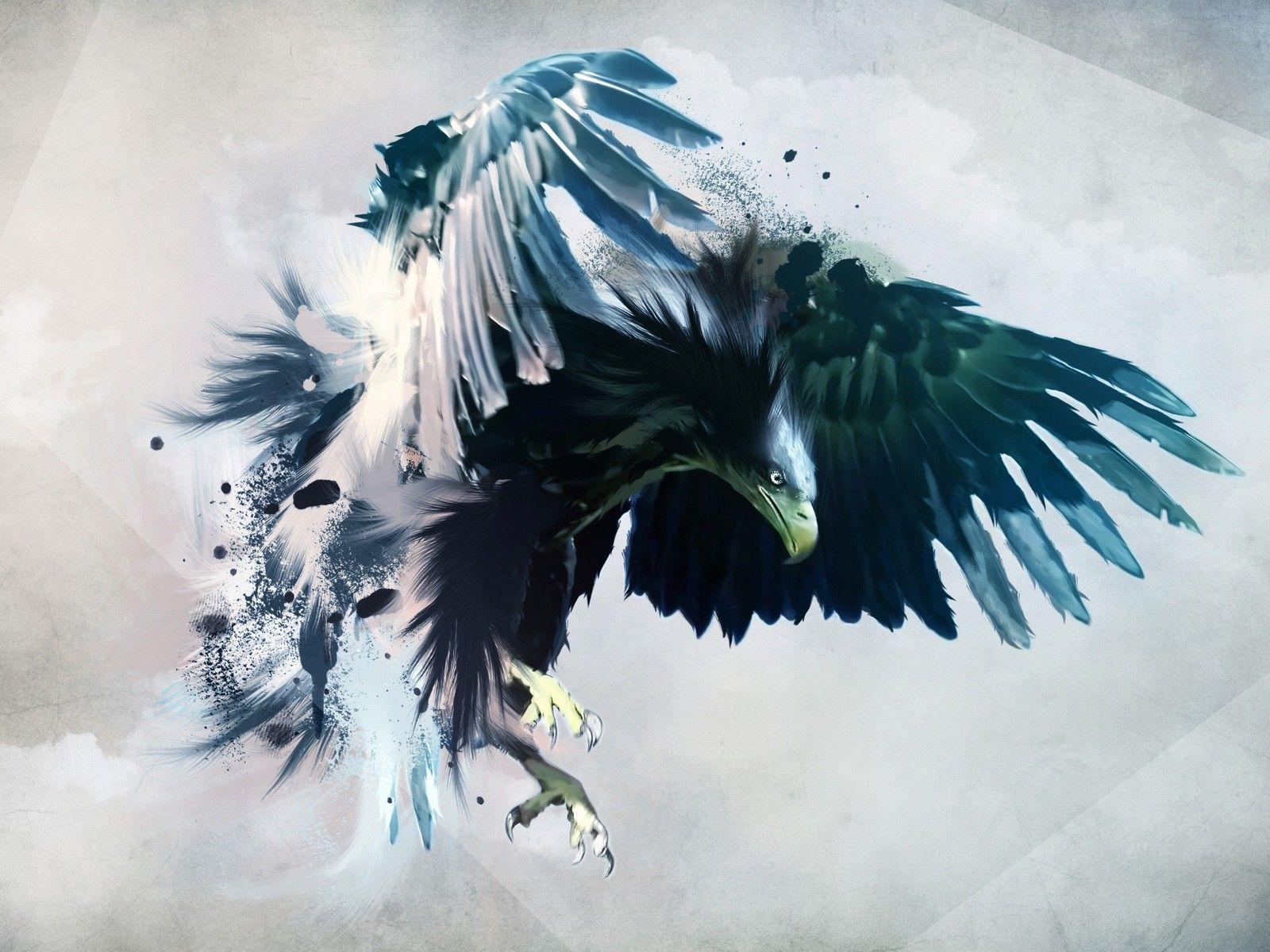 Artwork birds eagles wings wallpaper. PC