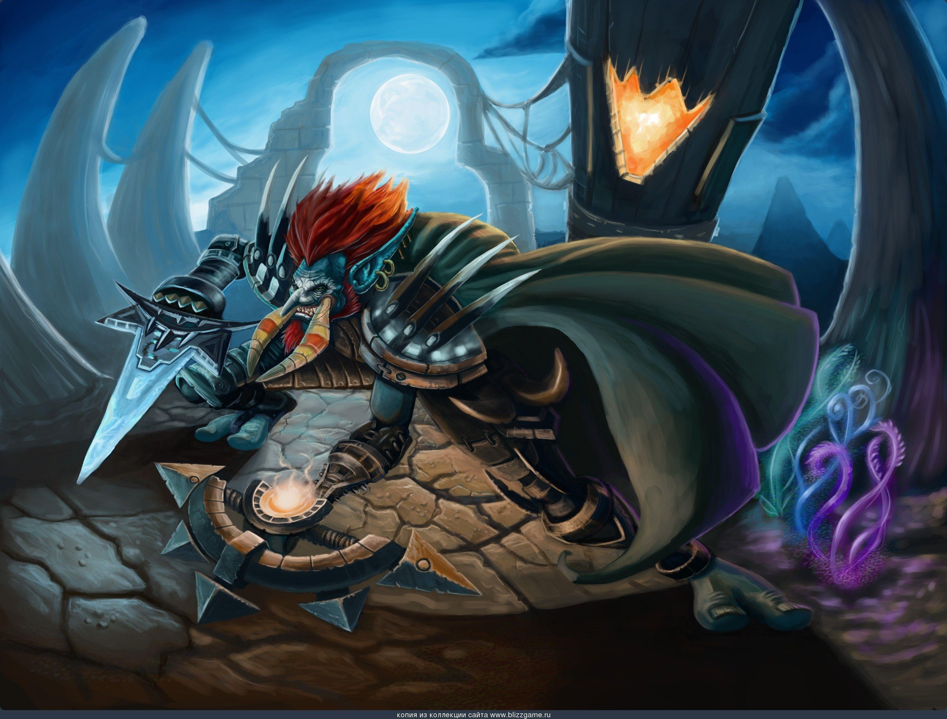 Of warcraft lloyd rogue blizzard entertainment troll wallpaper