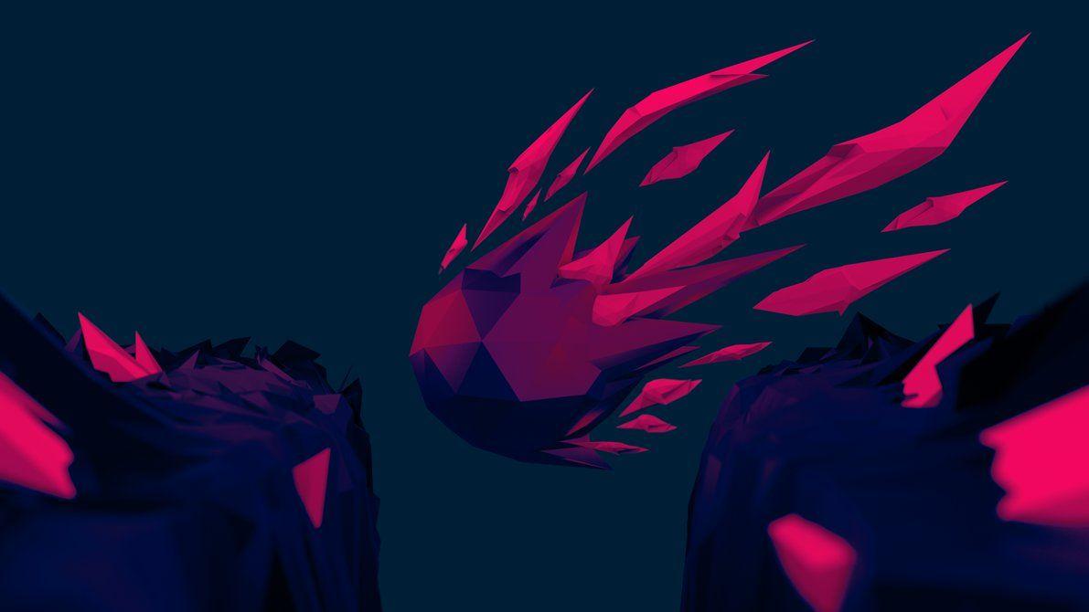 Low Poly Wallpaper (Red Blue Purple)