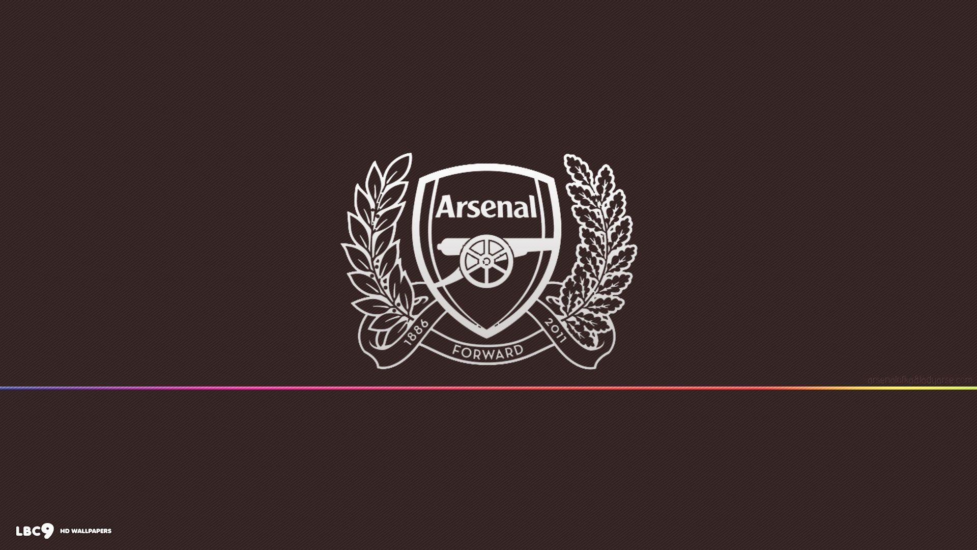 Arsenal White Logo Sport Wallpaper Desktop Mob Wallpaper