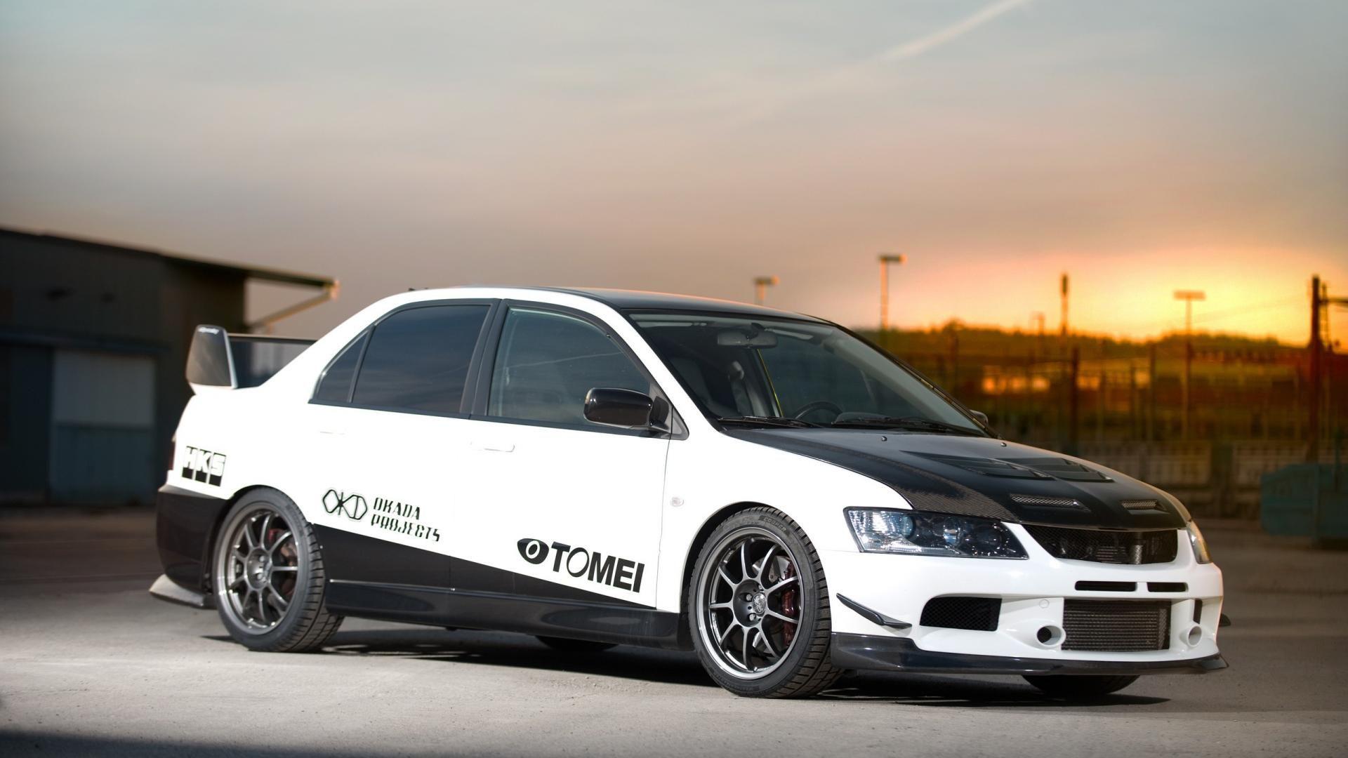 Import car mitsubishi cars sunlight tuning wallpaper