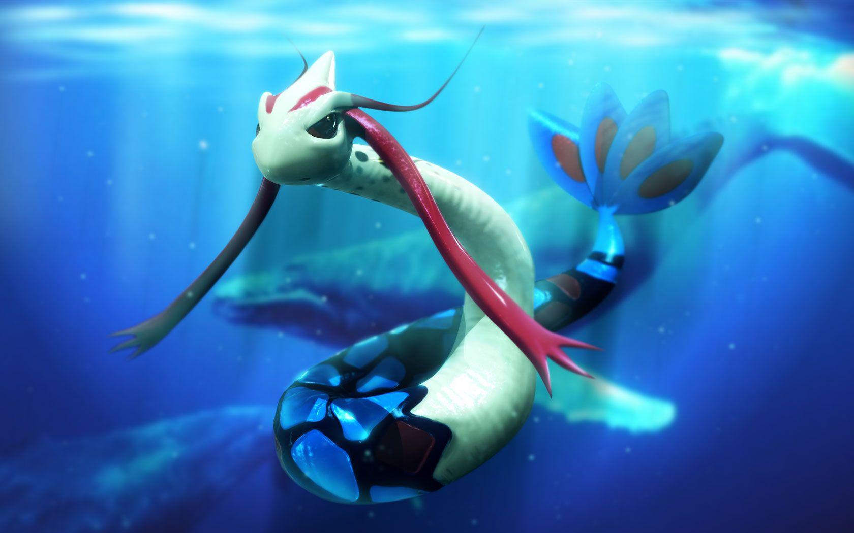 water, 3D view, pokemon, artwork, underwater wallpaper