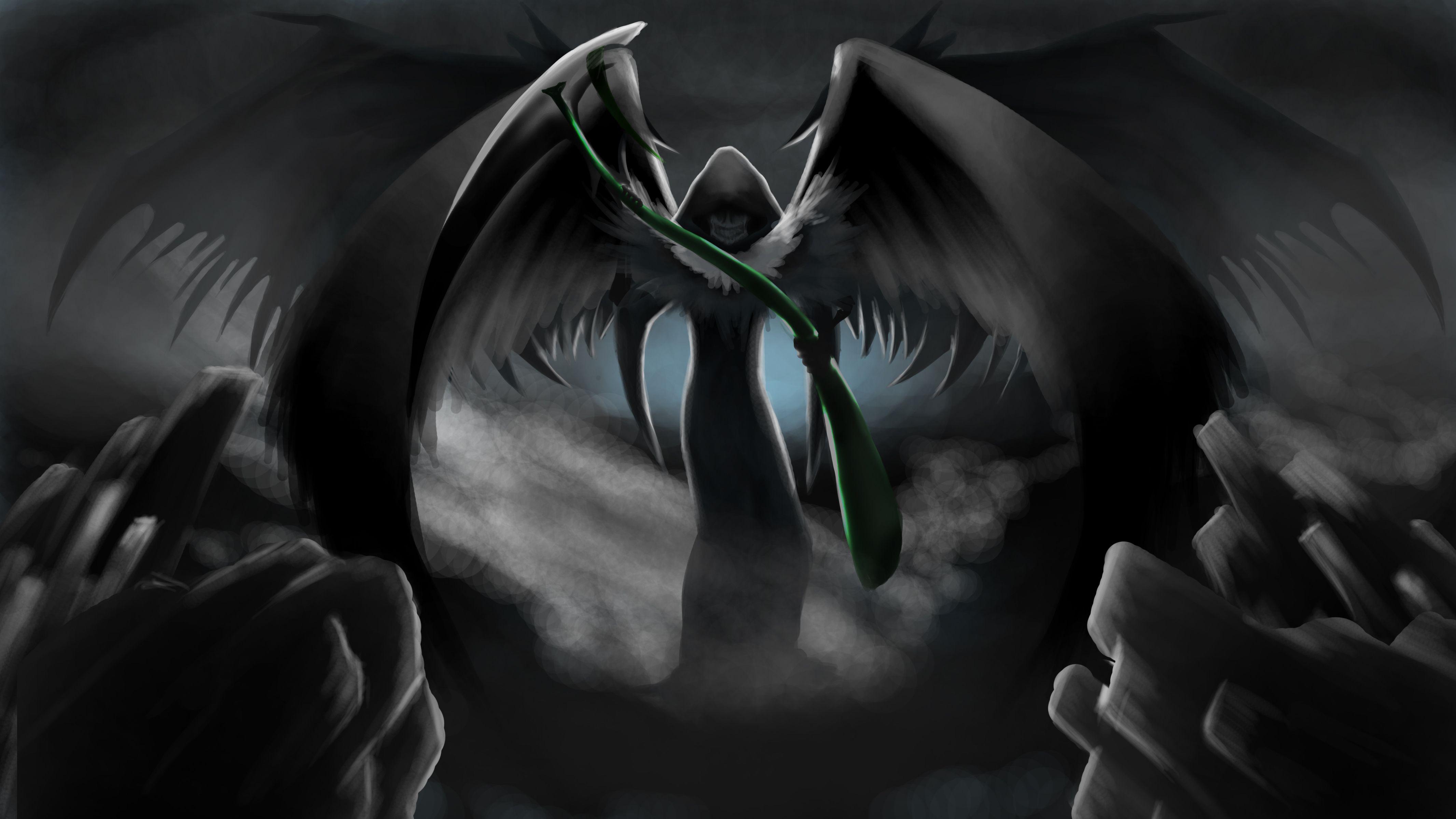 Cool Grim Reaper Wallpaper. Grim Reaper with Wings. Grim Reaper