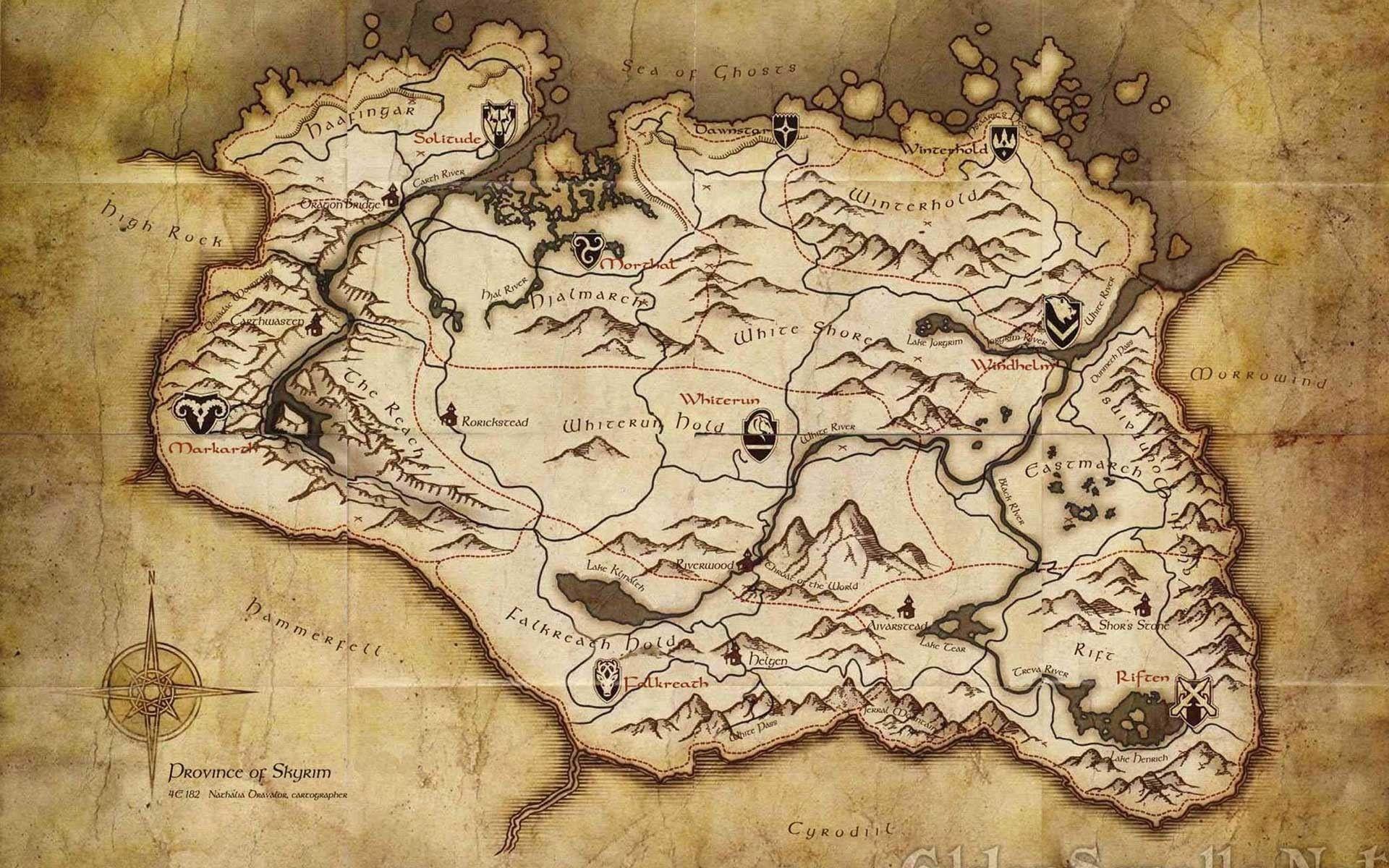 Tamriel Map Wallpaper