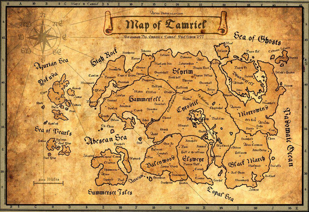 Ancient Map of Tamriel
