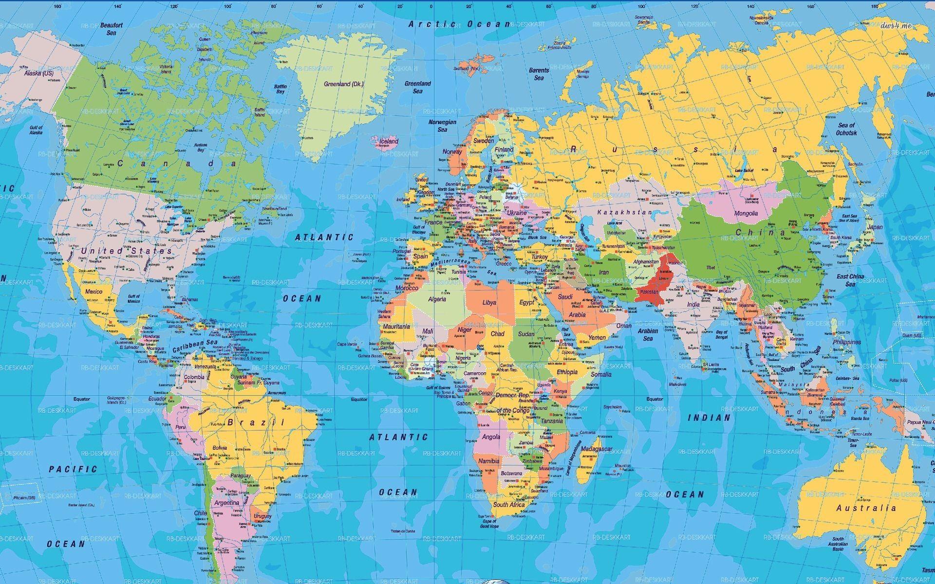 World Wallpaper Map 9' X 13' Laminated Fresh Continents World Map