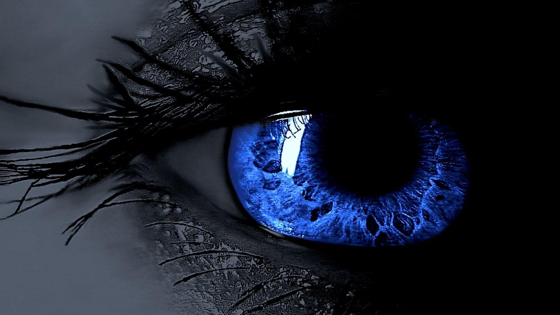 3D Romantic Blue Eyes Wallpaper Free Hd