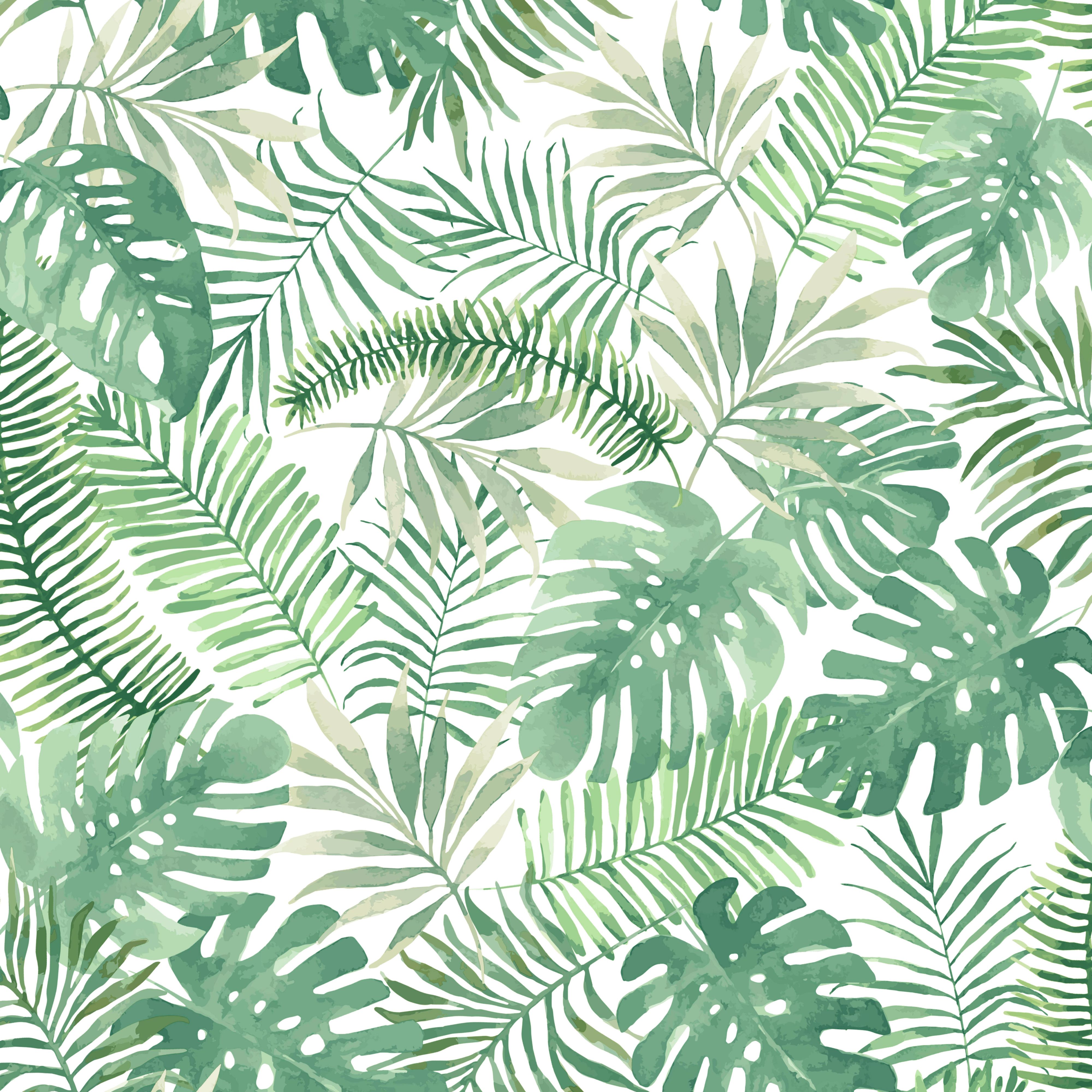Large Scale Leaf Pattern Wallpaper