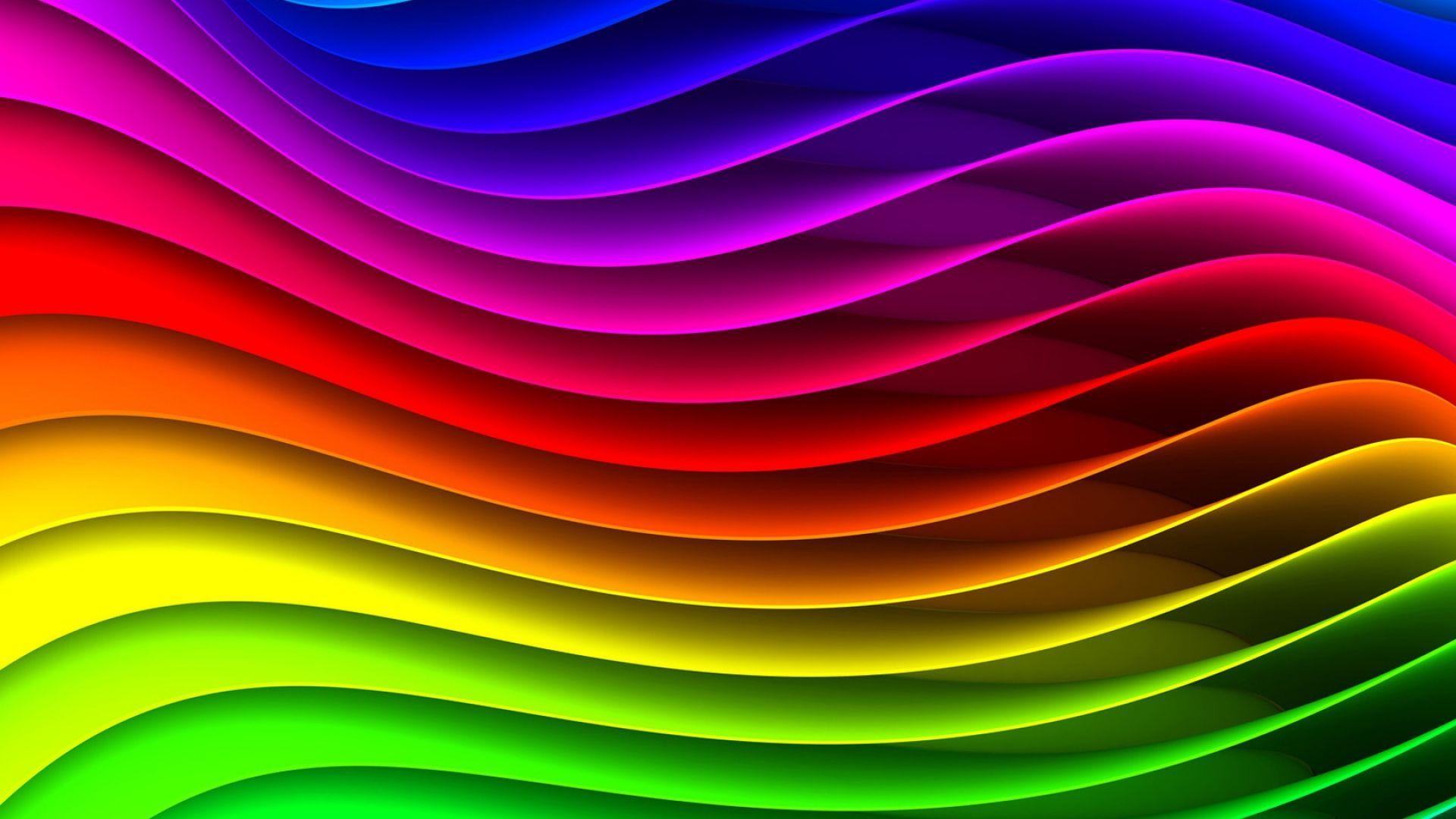 Download Wallpaper 1920x1080 spectrum, rainbow, background, surface