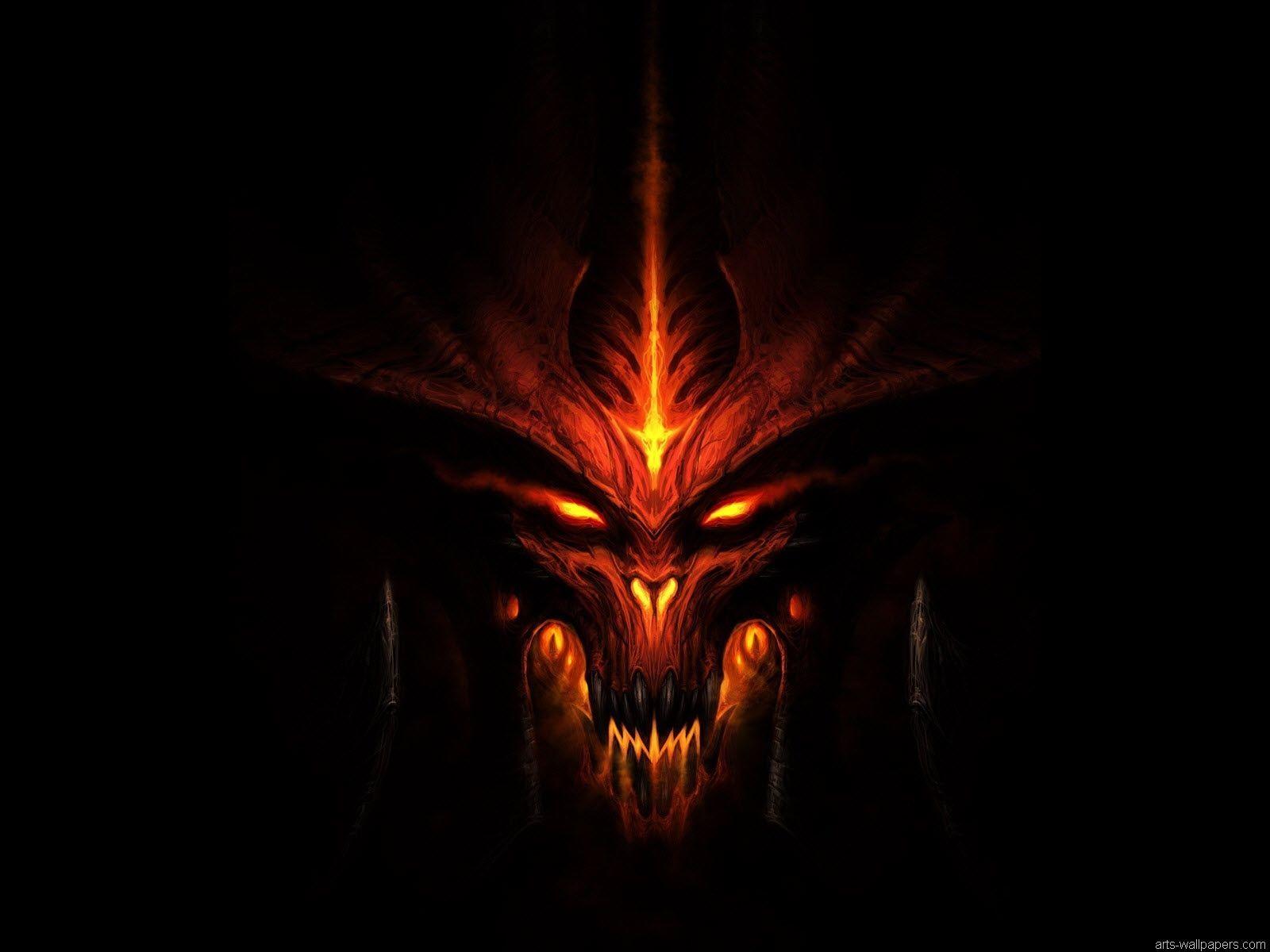 Video Game Diablo III Demon Hell Dark Fire Diablo Wallpaper. Video