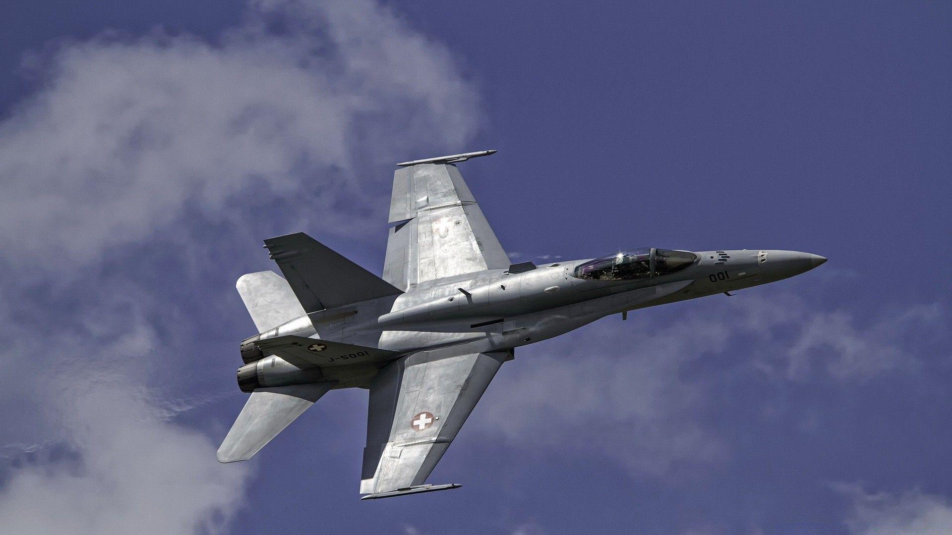 Swiss Aviation F18. Android wallpaper for free