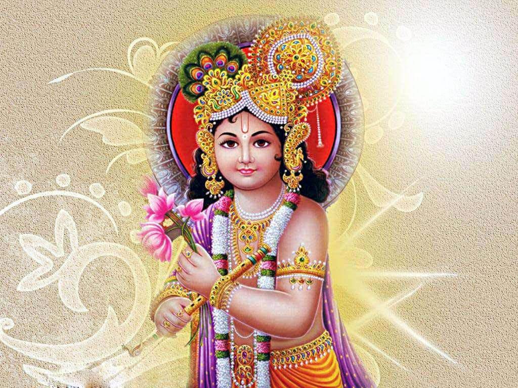 Lord Krishna 3D Wallpaper