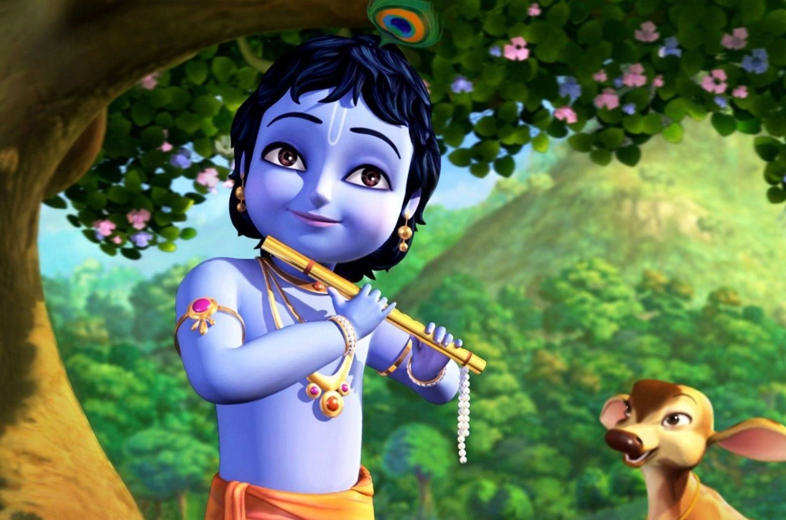 Little Krishna Janmashtmi 3D Wallpaper. Lord Krishna. Latest