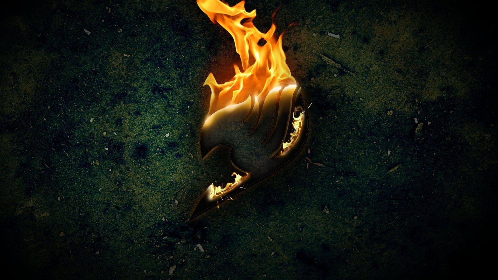 Fairy Tail Logo on Fire Wallpaper. Fairy Tail. Fairy