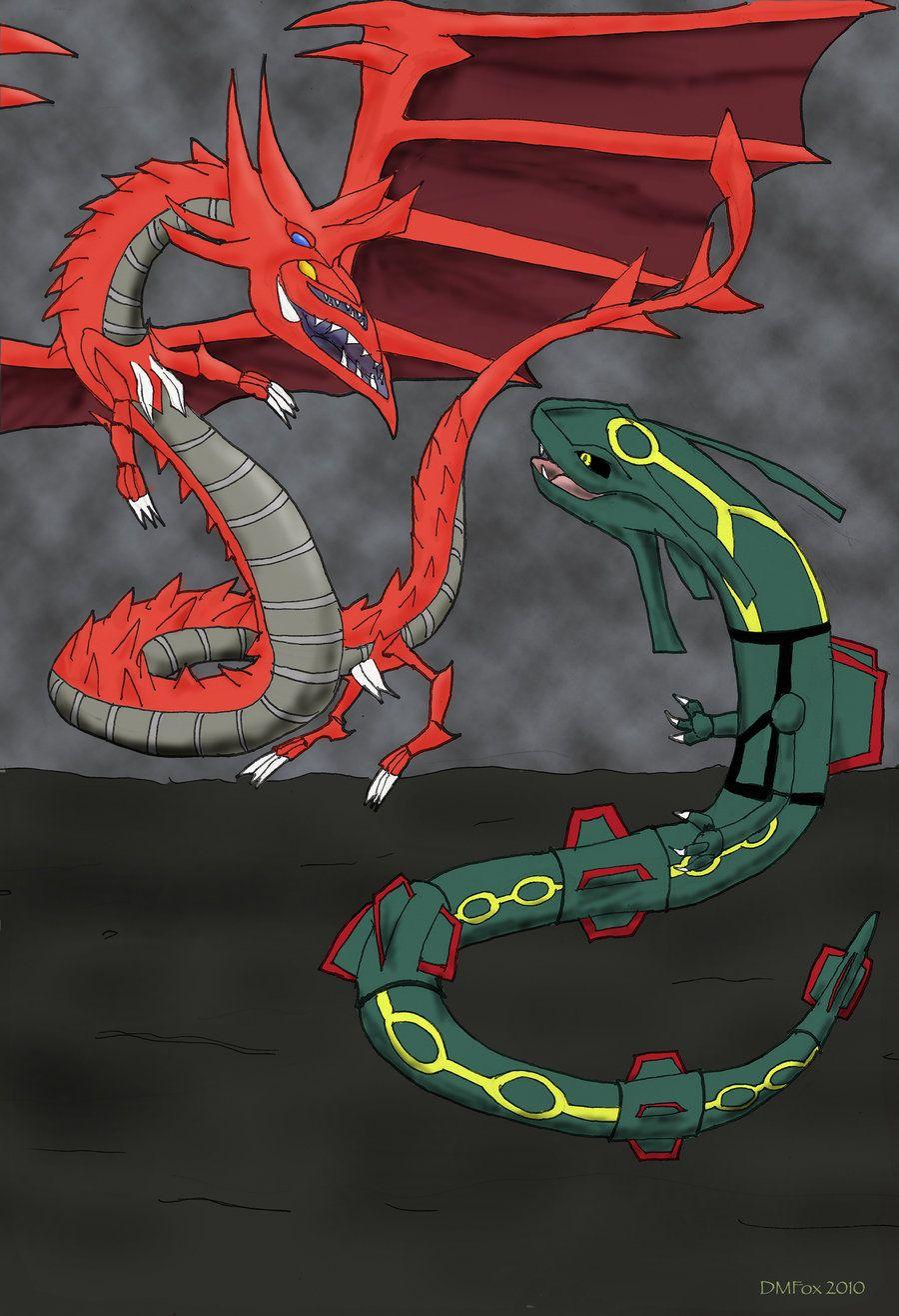 Anime Vs Anime image Slifer The Sky Dragon Vs Rayquaza HD wallpaper