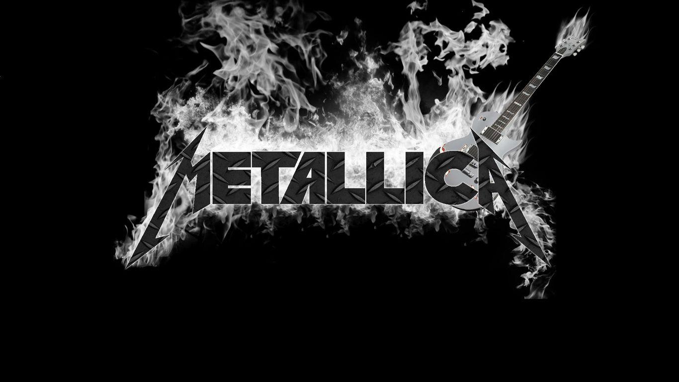 metallica, smoke, guitar, metallica logo, metallica smoke