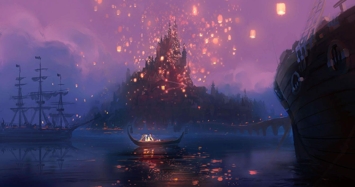 Rapunzel's Castle Concept Art from Disney's Tangled Desktop Wallpaper