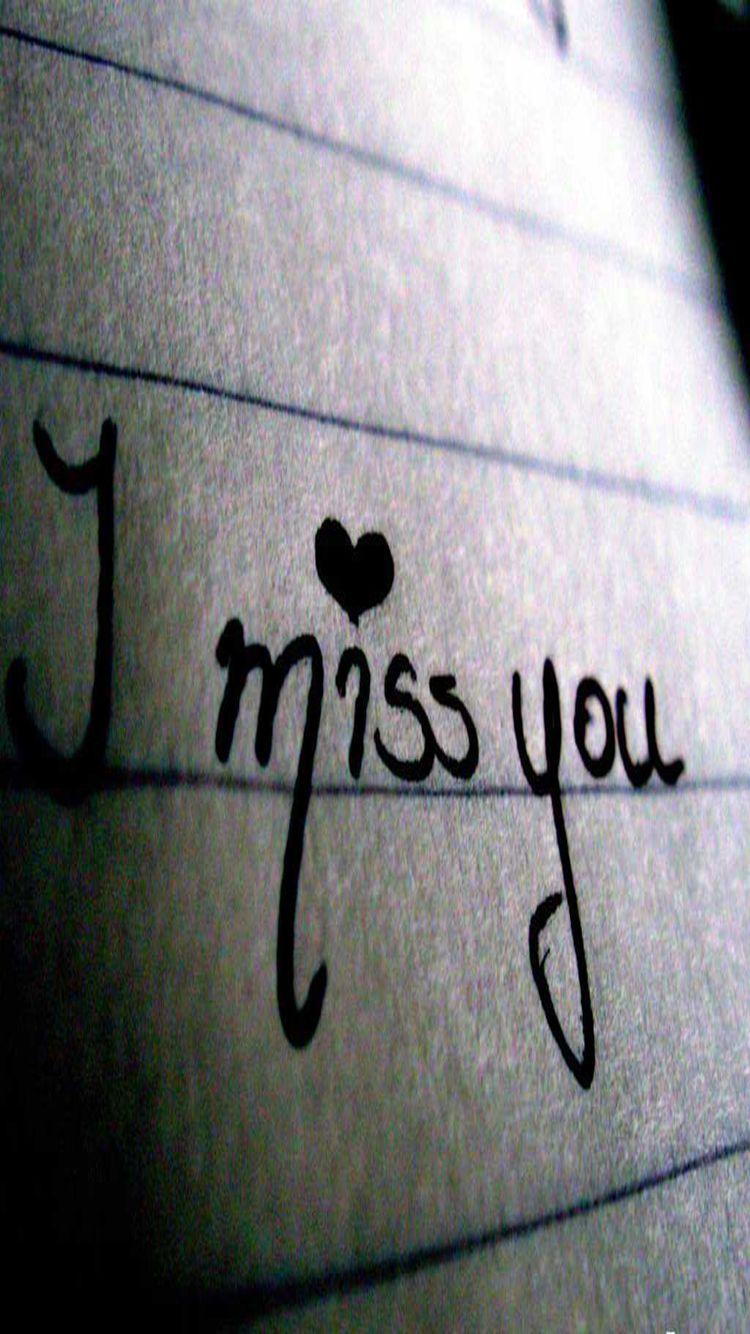 I miss you write on paper iphone 6 full HD wallpaper. iPhone