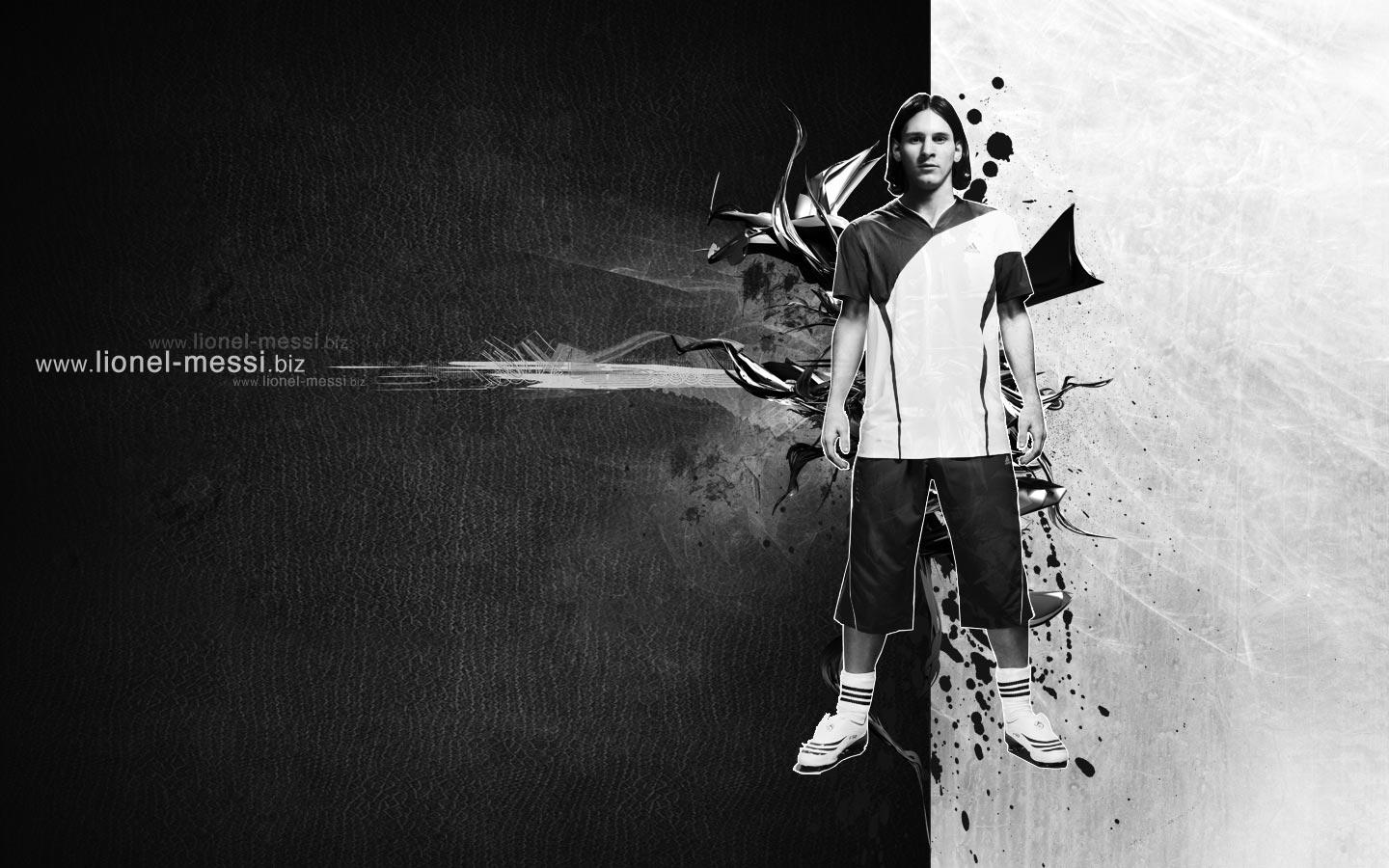Photo - Black White Wallpaper Messi