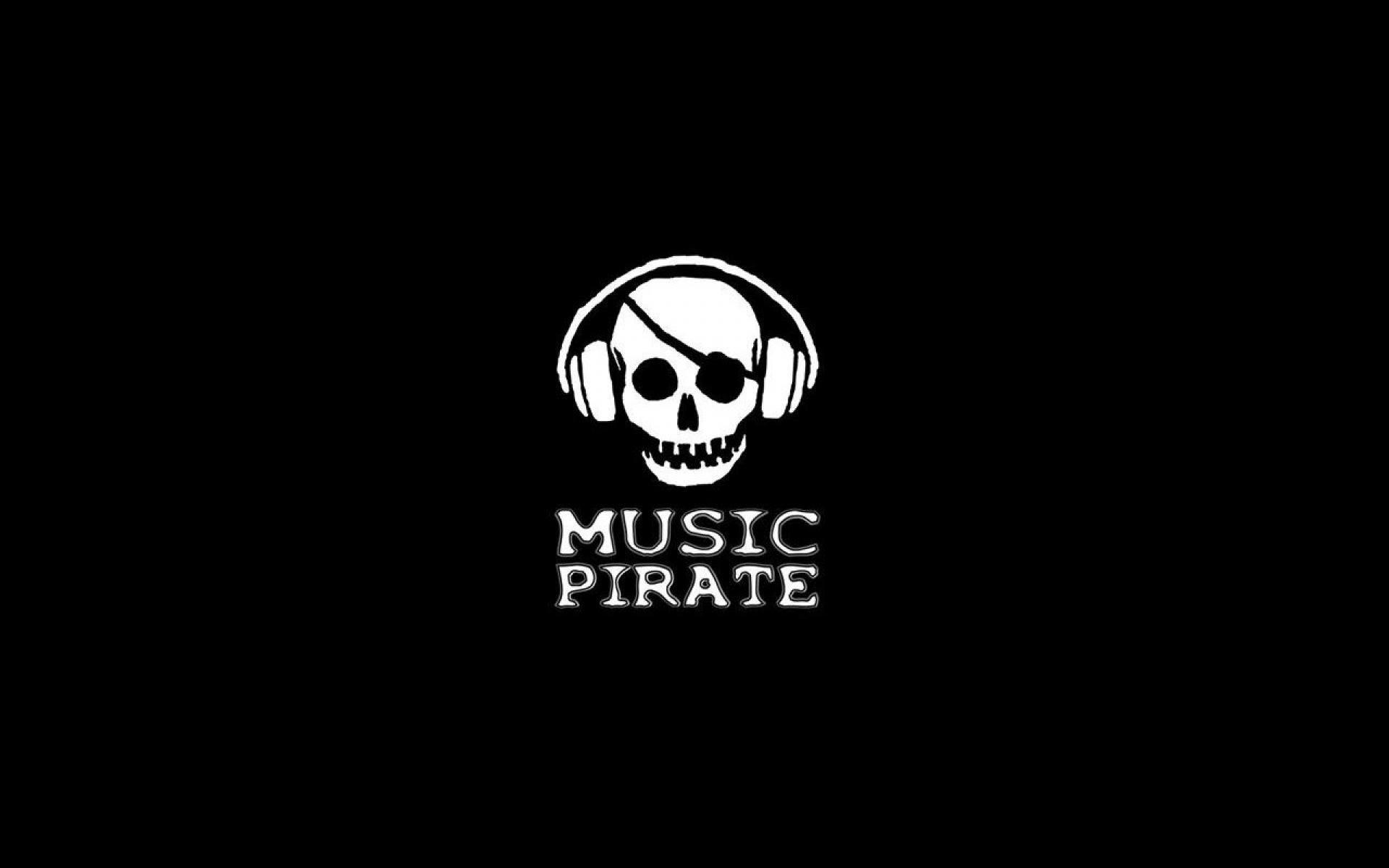 Black Pirate Music Logo Wallpaper Computer