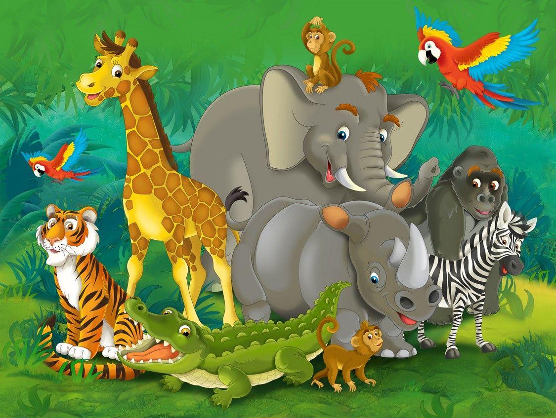 Cartoon Baby Shower Jungle Safari Animal Zoo Elephant backdrop Vinyl